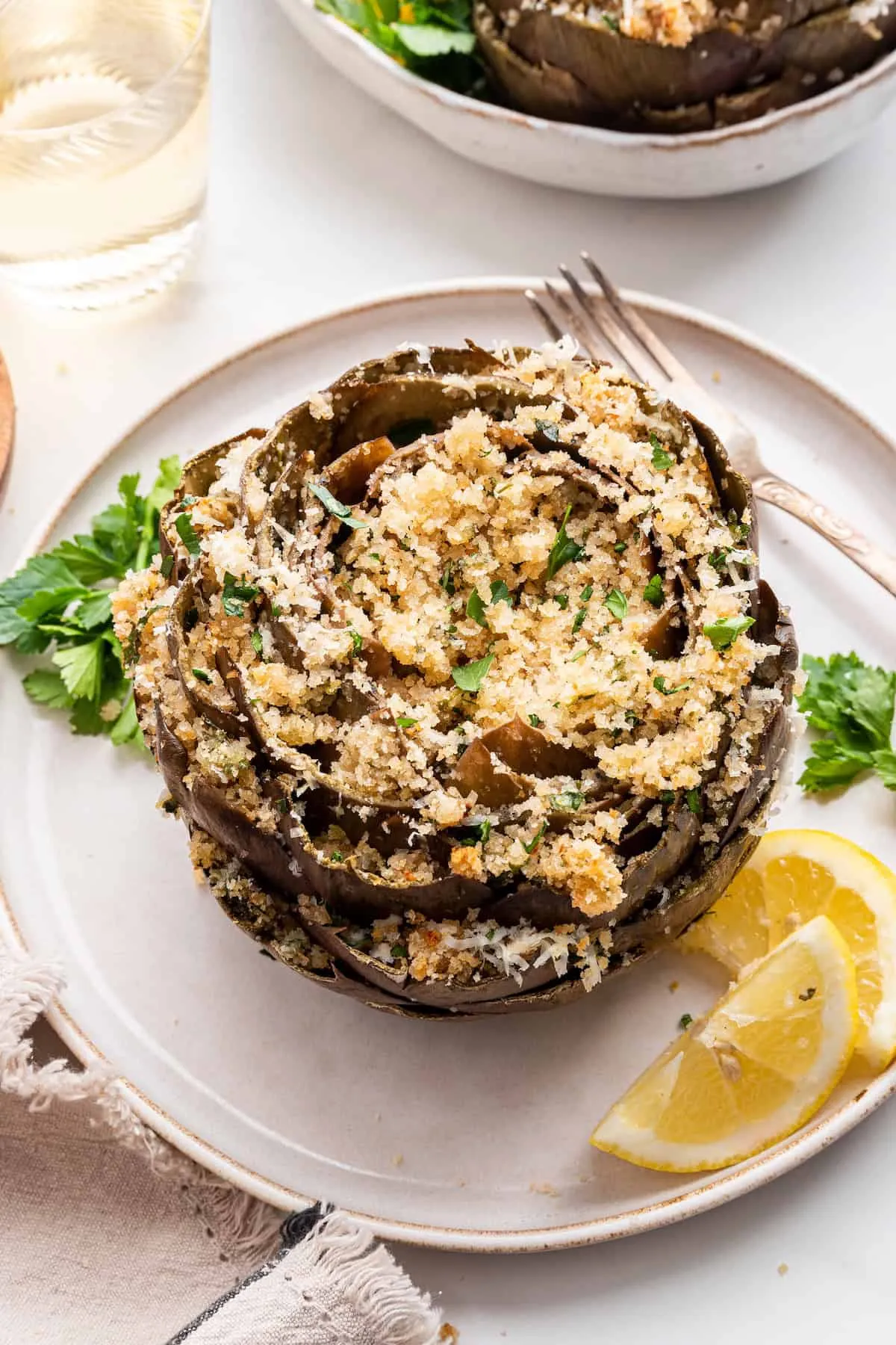 Stuffed Artichokes Quinoa Tabbouleh
