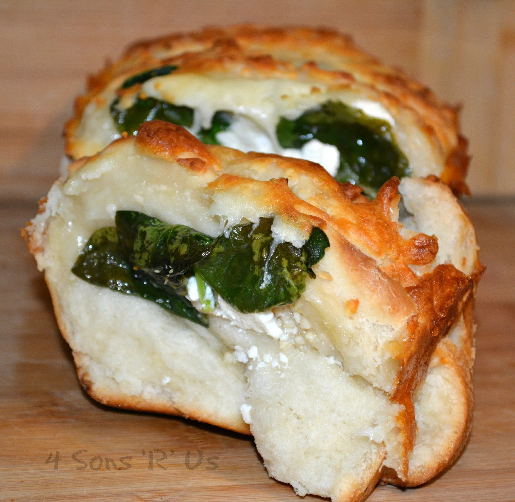Stuffed Cheesy Bread Spinach Feta