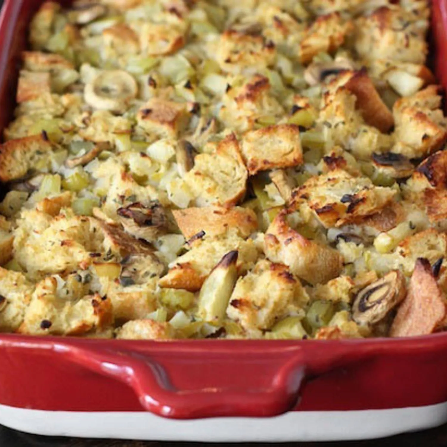 Stuffing with Mushrooms, Apples, and Sage