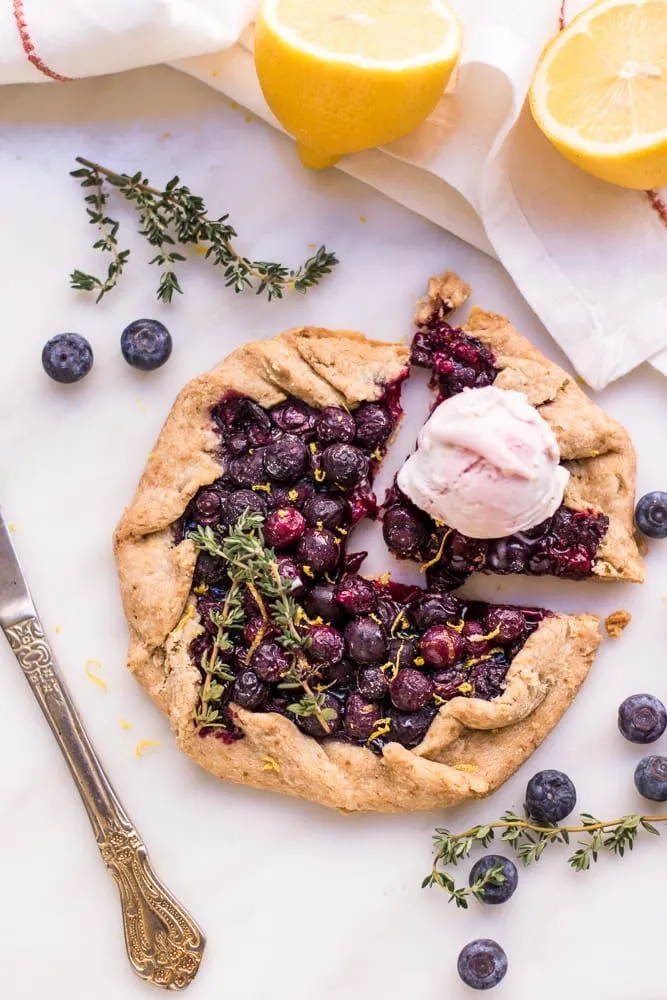 Summer Berry Galette with Lemon and Thyme