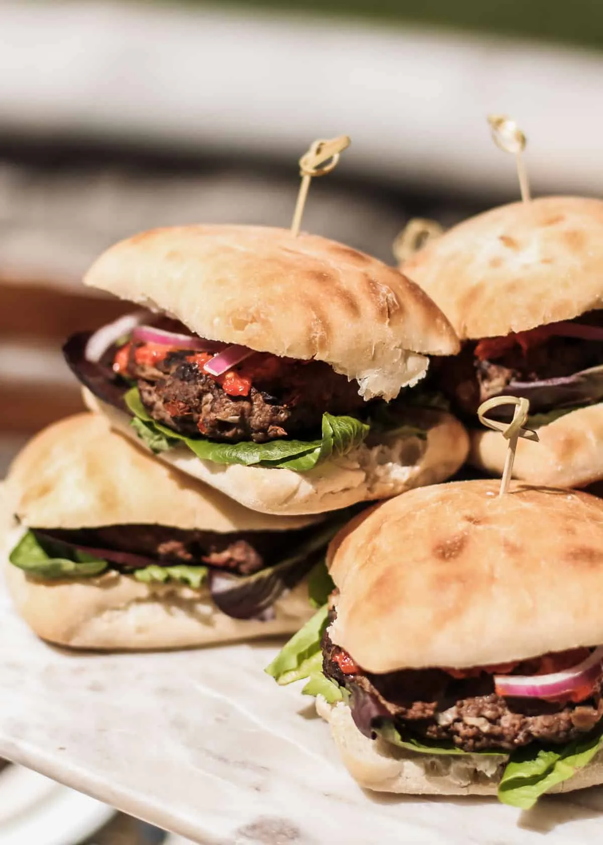 Sun Dried Tomato Tempeh Burgers