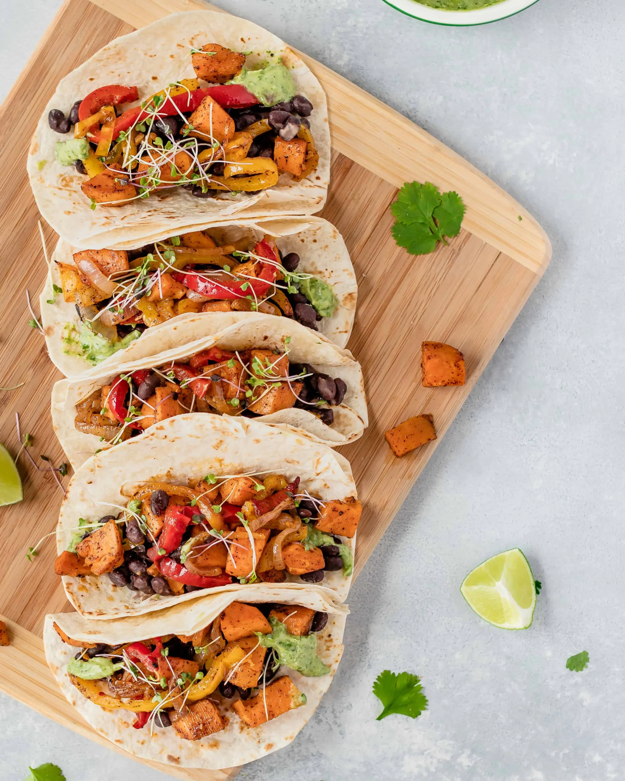 Sweet Potato Avocado and Black Bean Tacos