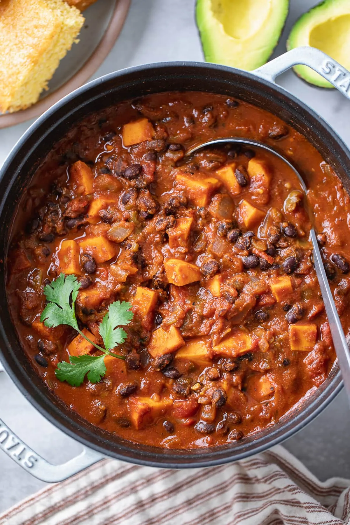 Sweet Potato Black Bean Chilli Vegan
