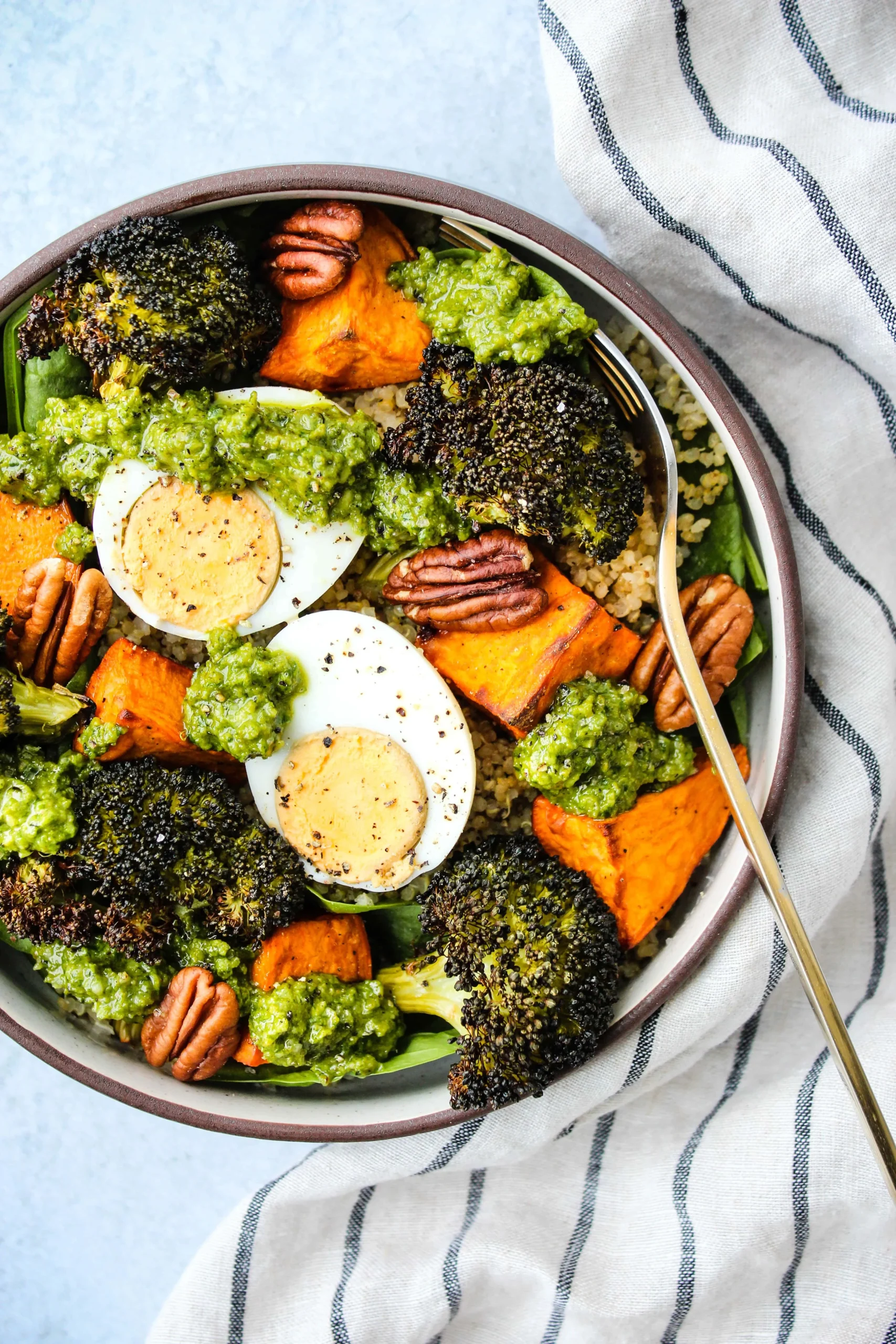 Sweet Potato Broccoli Quinoa Bowl