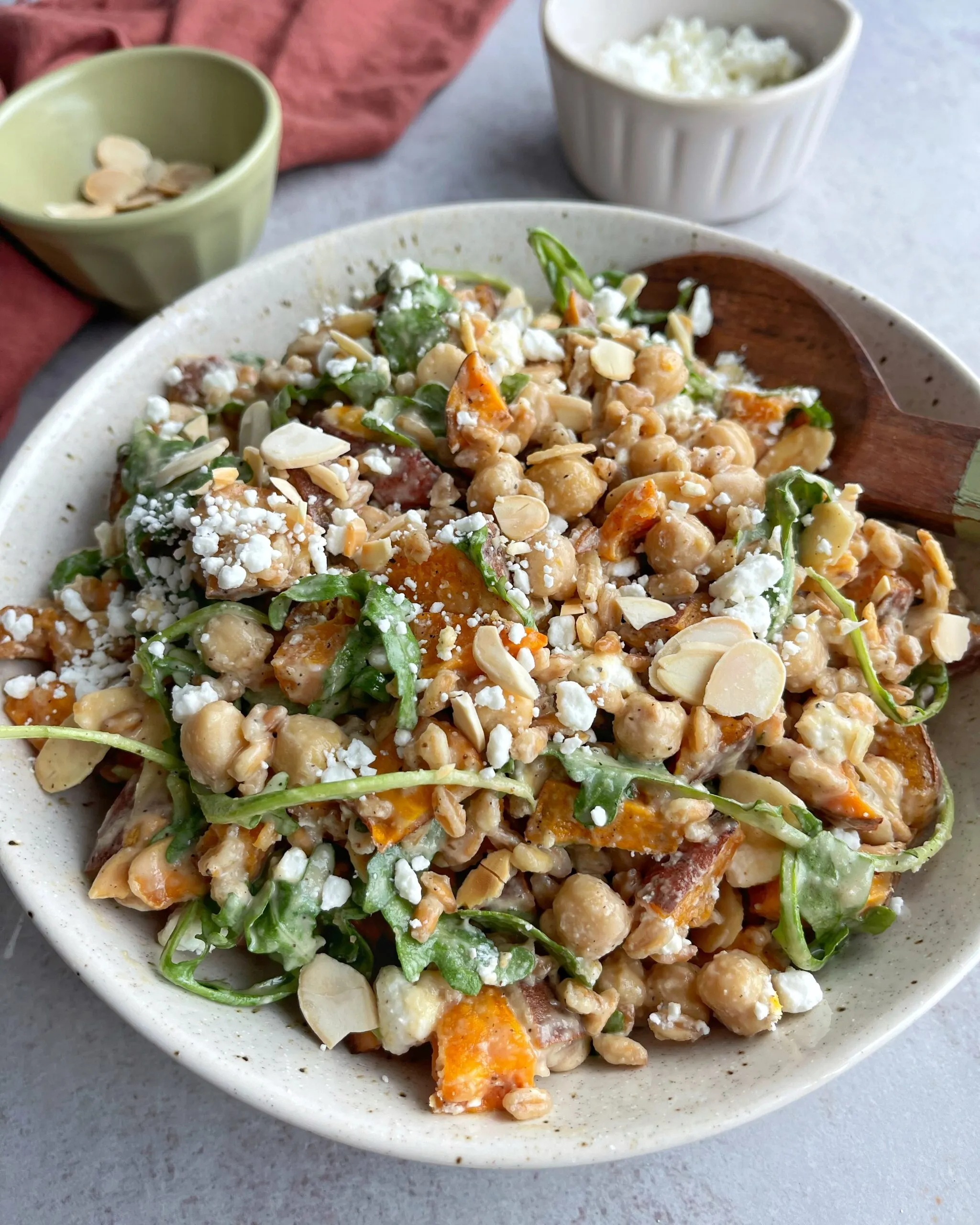 Sweet Potato Chickpea Salad with Pesto