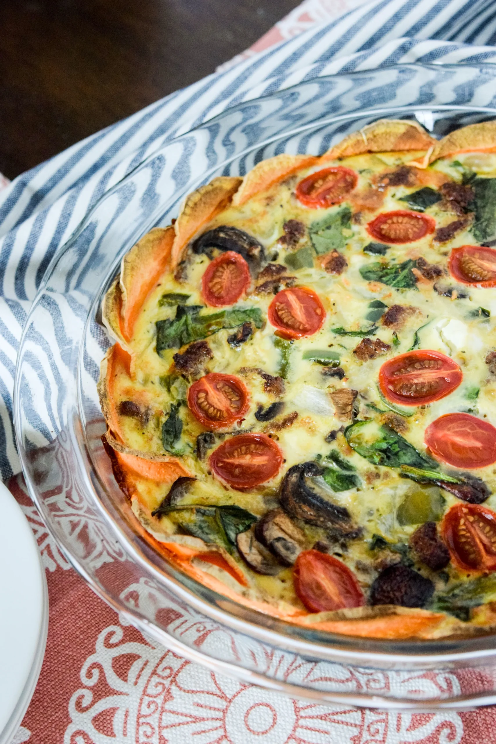 Sweet Potato Crust Quiche