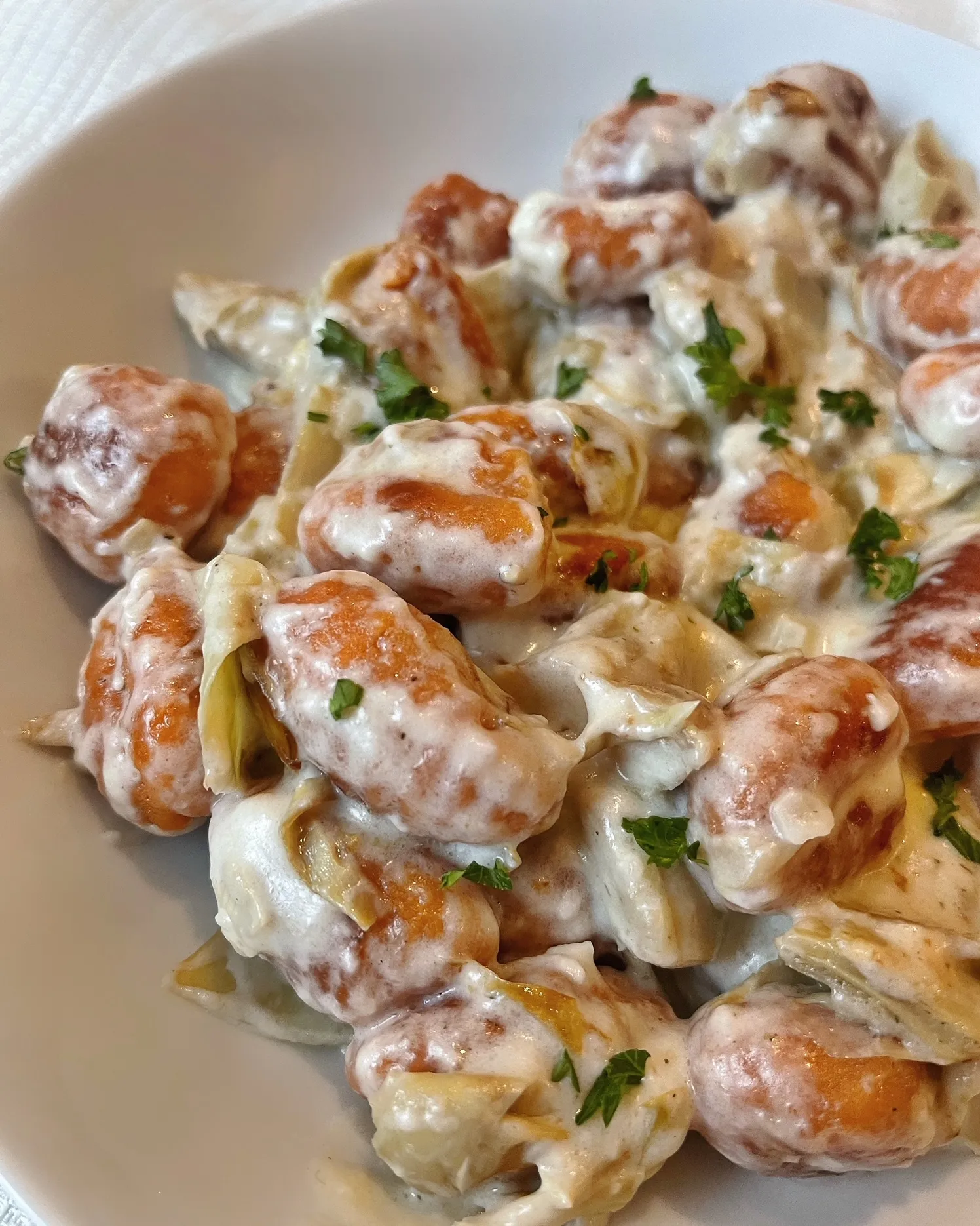 Sweet Potato Gnocchi with Creamy Sauce