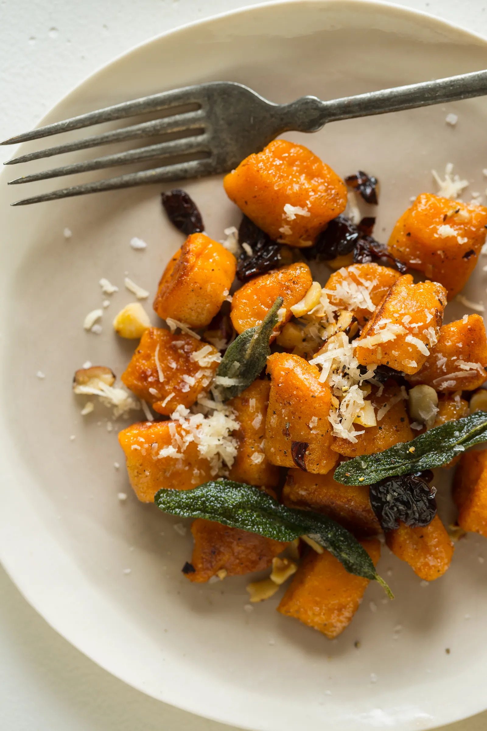 Sweet Potato Gnocchi with Spinach and Walnuts