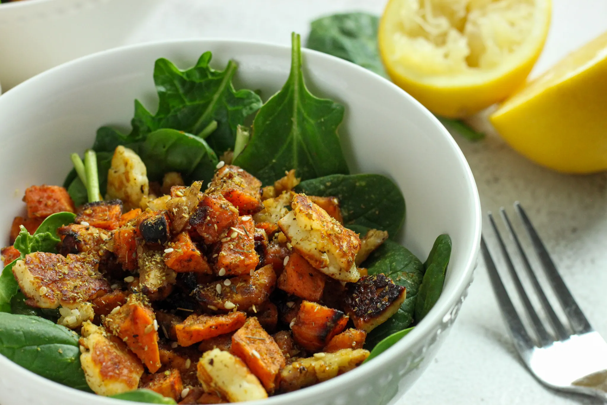 Sweet Potato Halloumi Salad