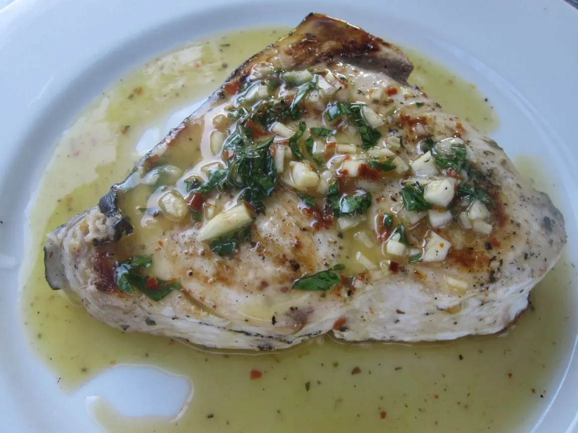 Swordfish with Salmoriglio Sauce