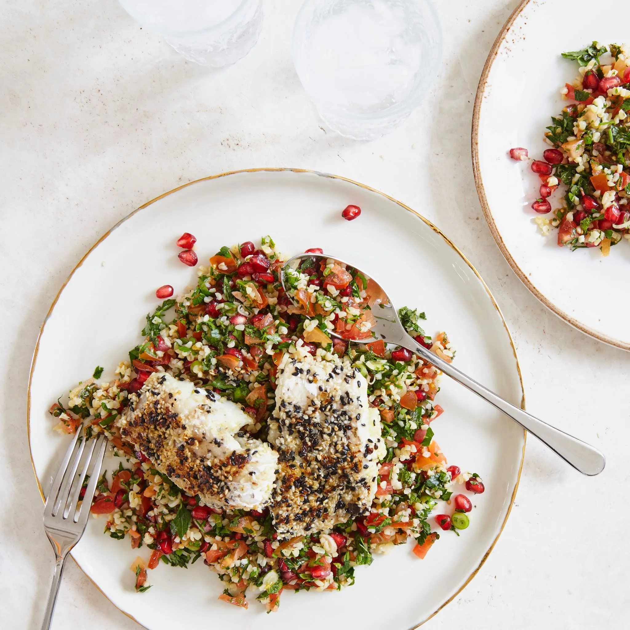 Tabbouleh with Grilled Fillet of Cod