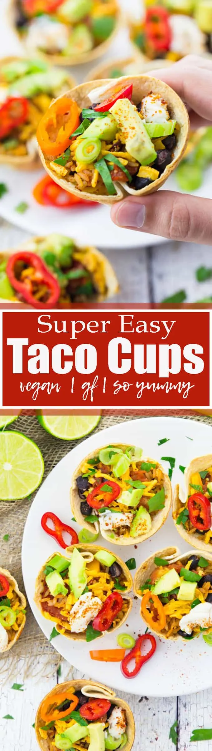 Taco Cups with Black Beans and Avocado
