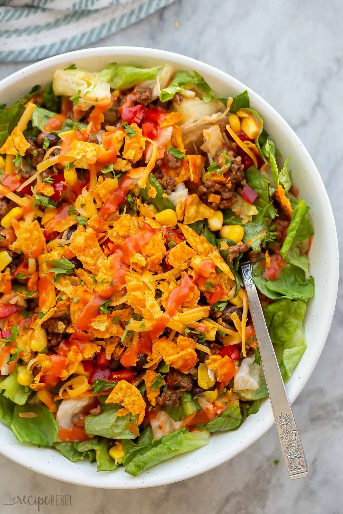 Taco Salad with Doritos Catalina Dressing