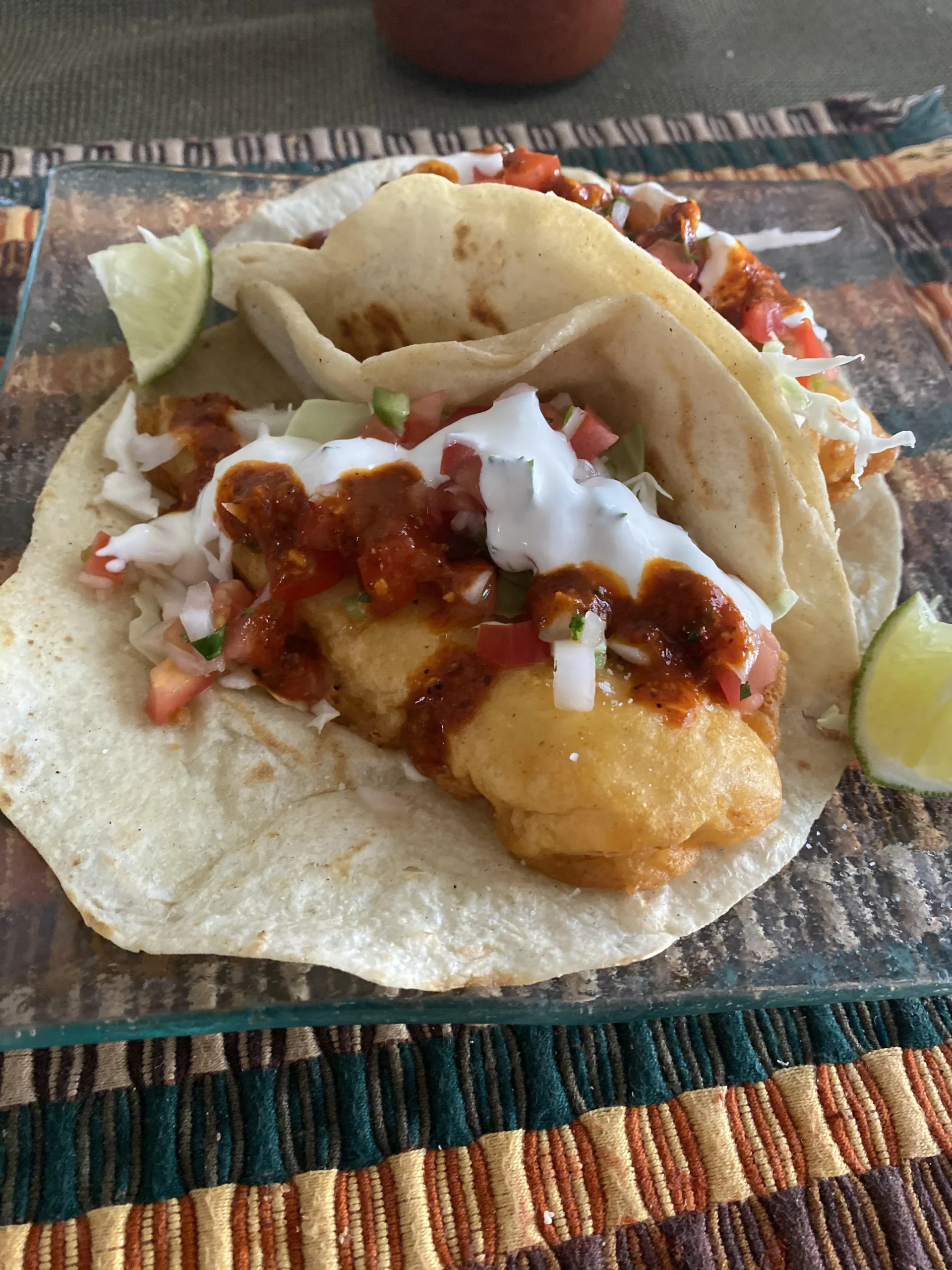 Tacos de Pescado a la Acapulqueña