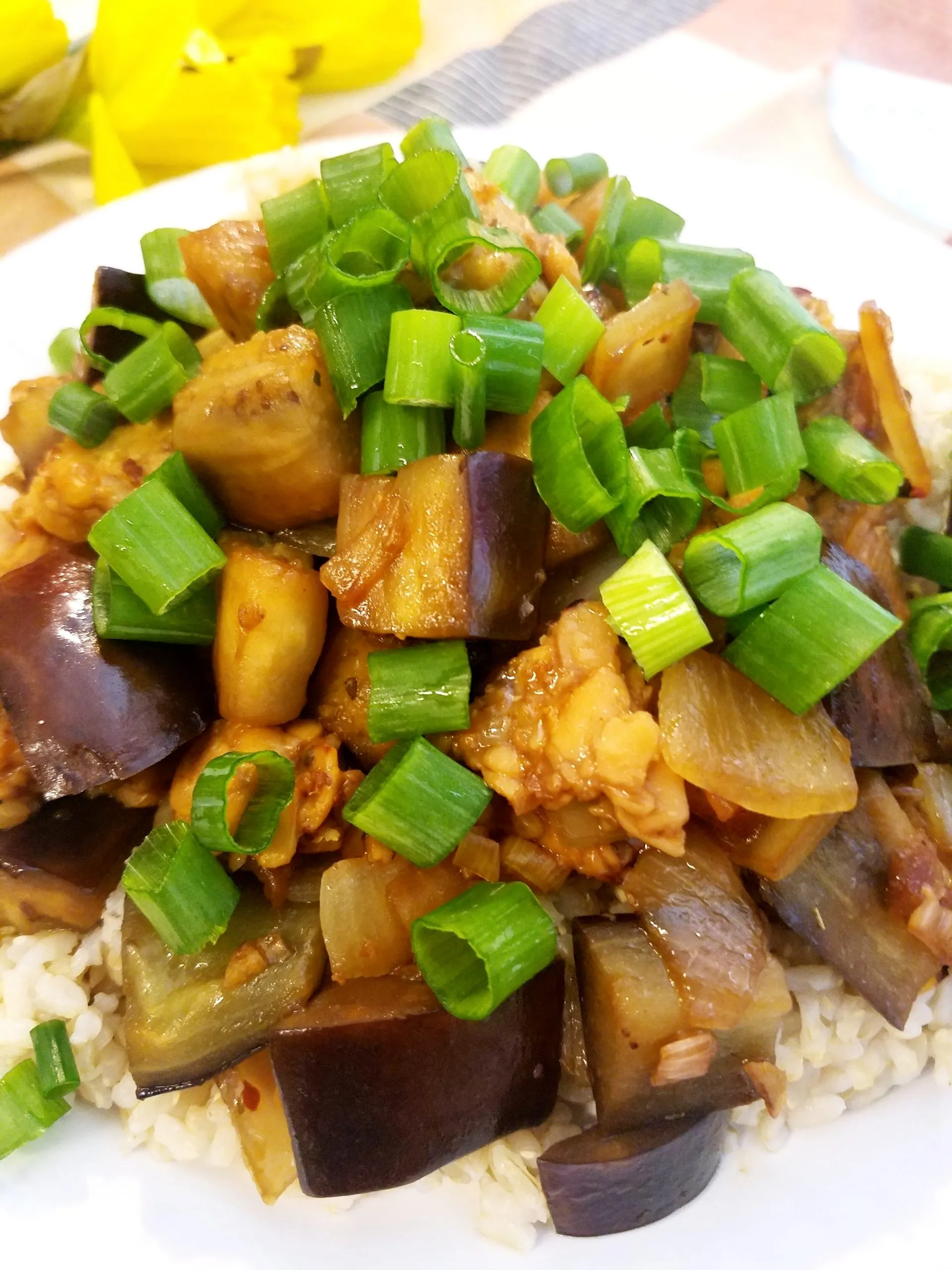 Tempeh Eggplant Ragout with Minted Couscous