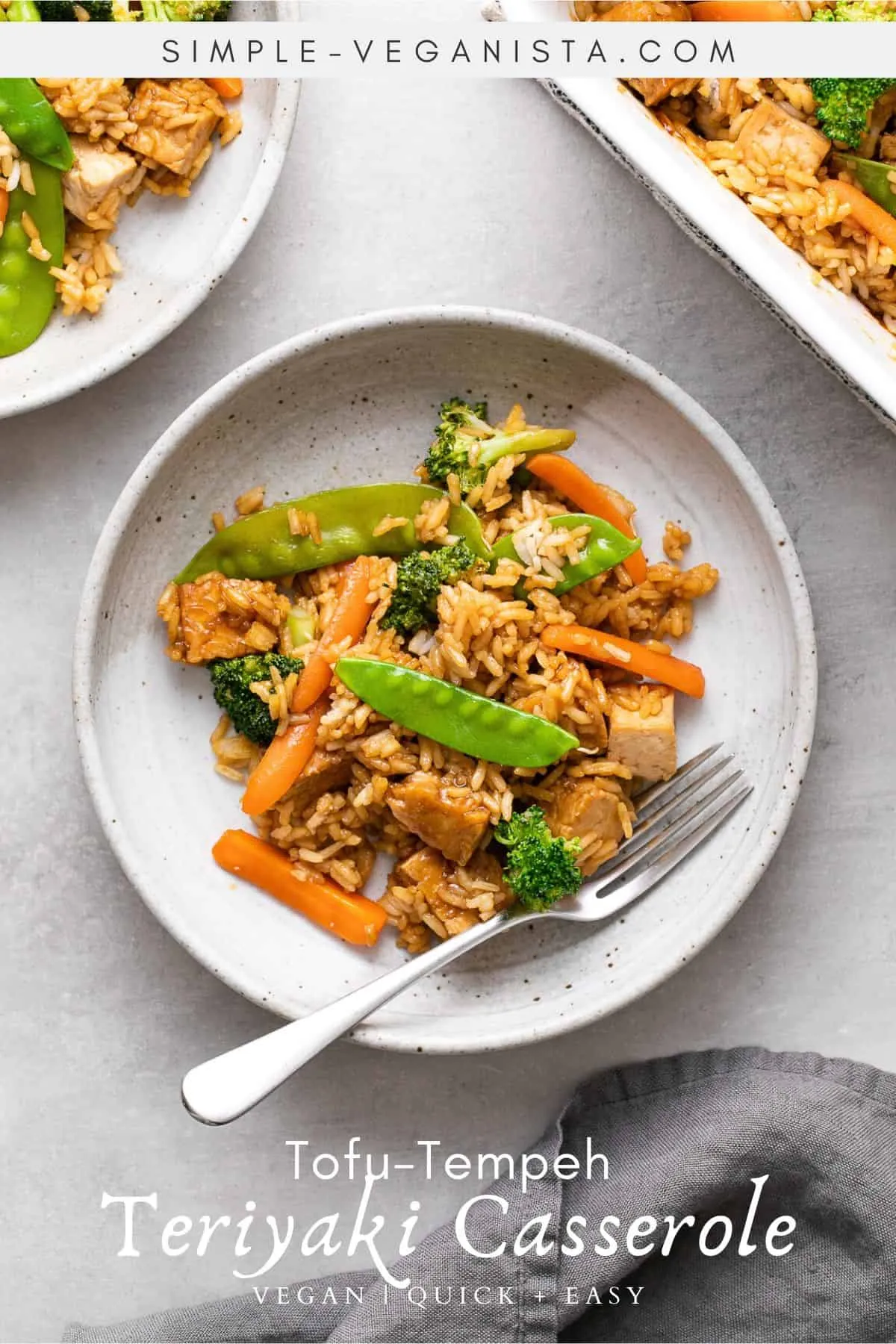 Teriyaki Tofu Tempeh Casserole