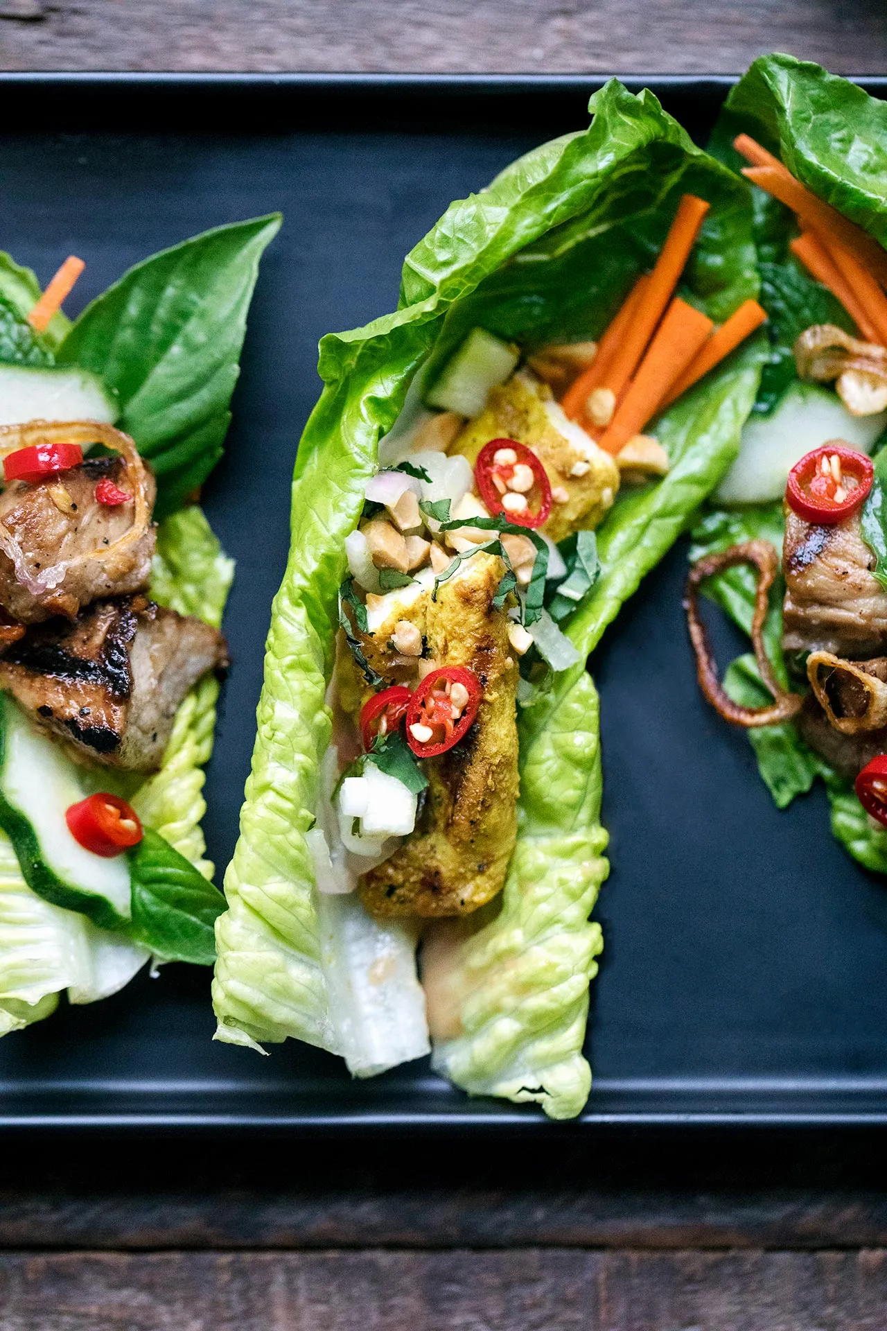 Thai Lettuce Wraps Ginger Lime Satay