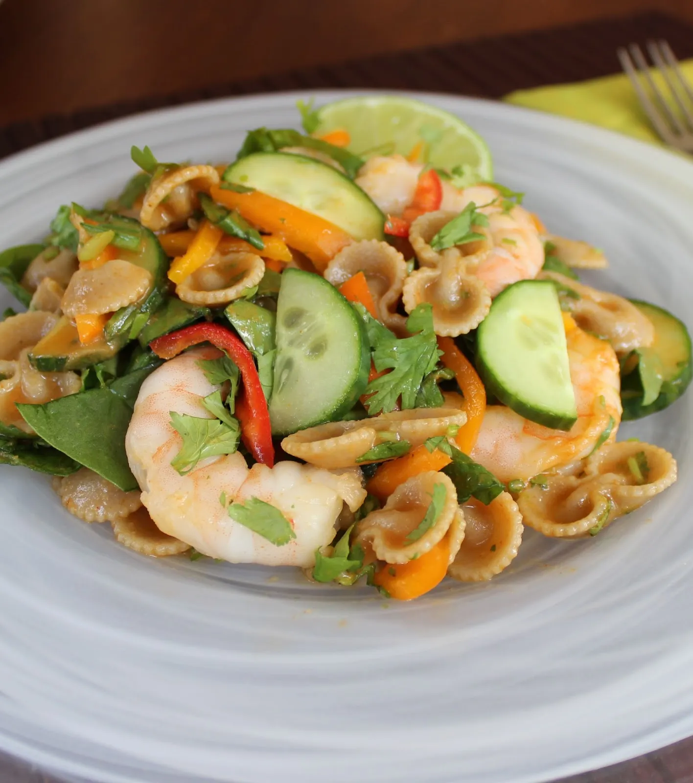 Thai Pasta and Seafood Salad