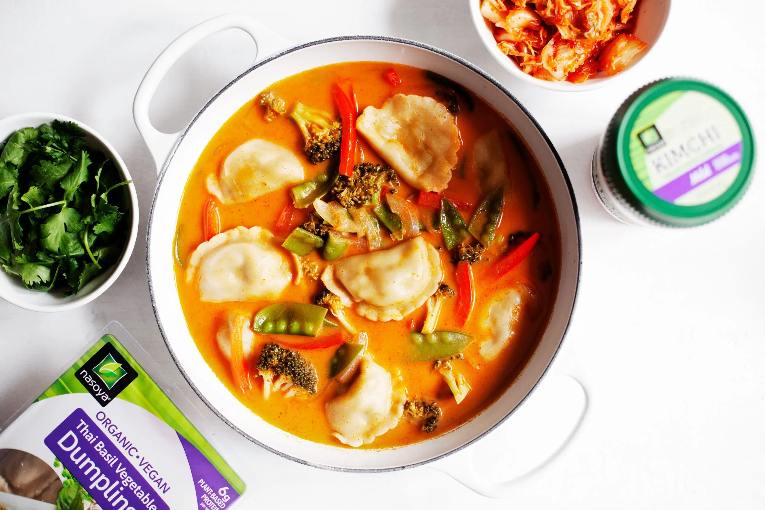 Thai Red Curry Dumpling Soup