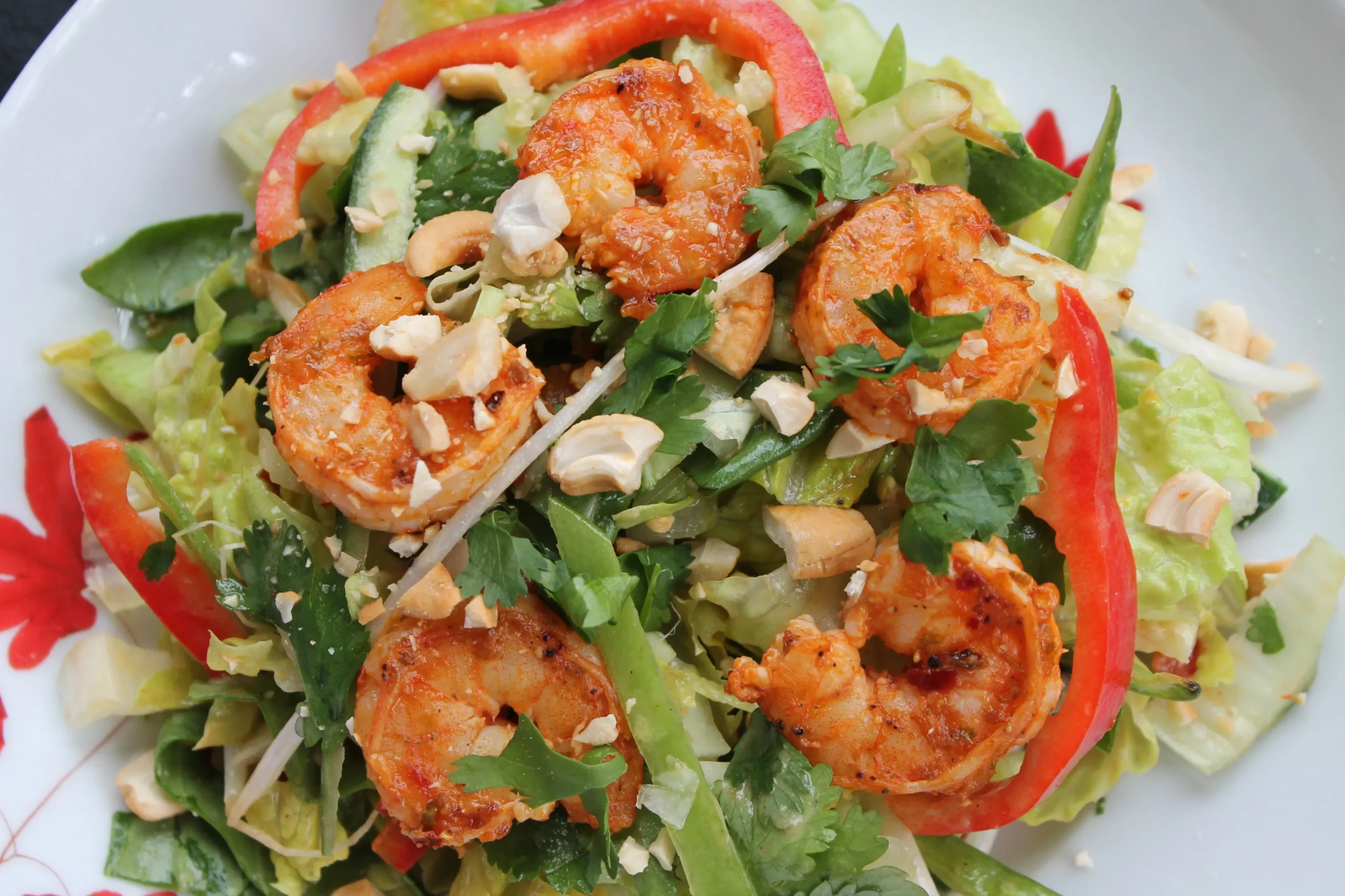 Thai Shrimp Salad with Peanut Dressing