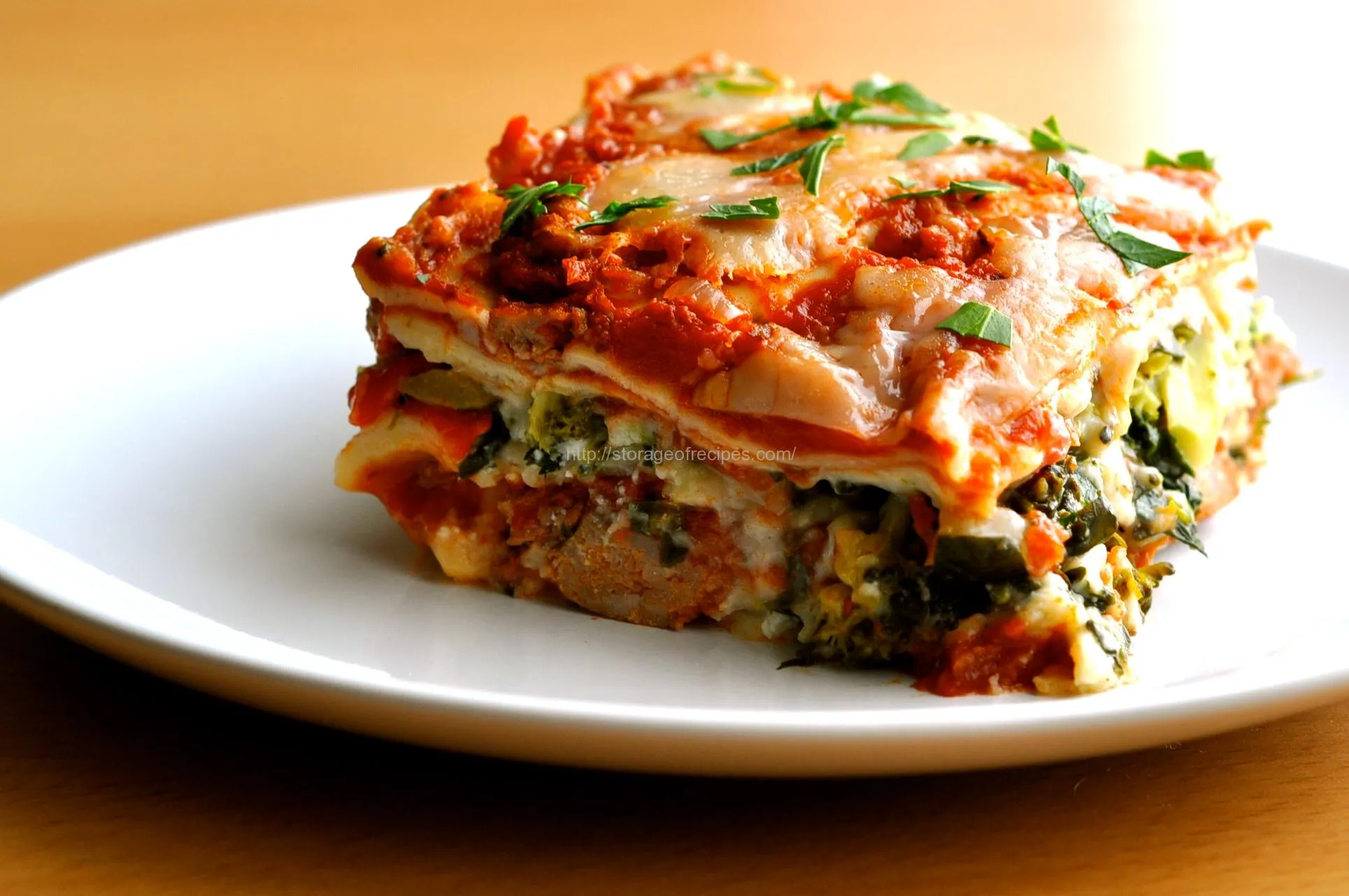 Three Sauce Vegetarian Lasagne