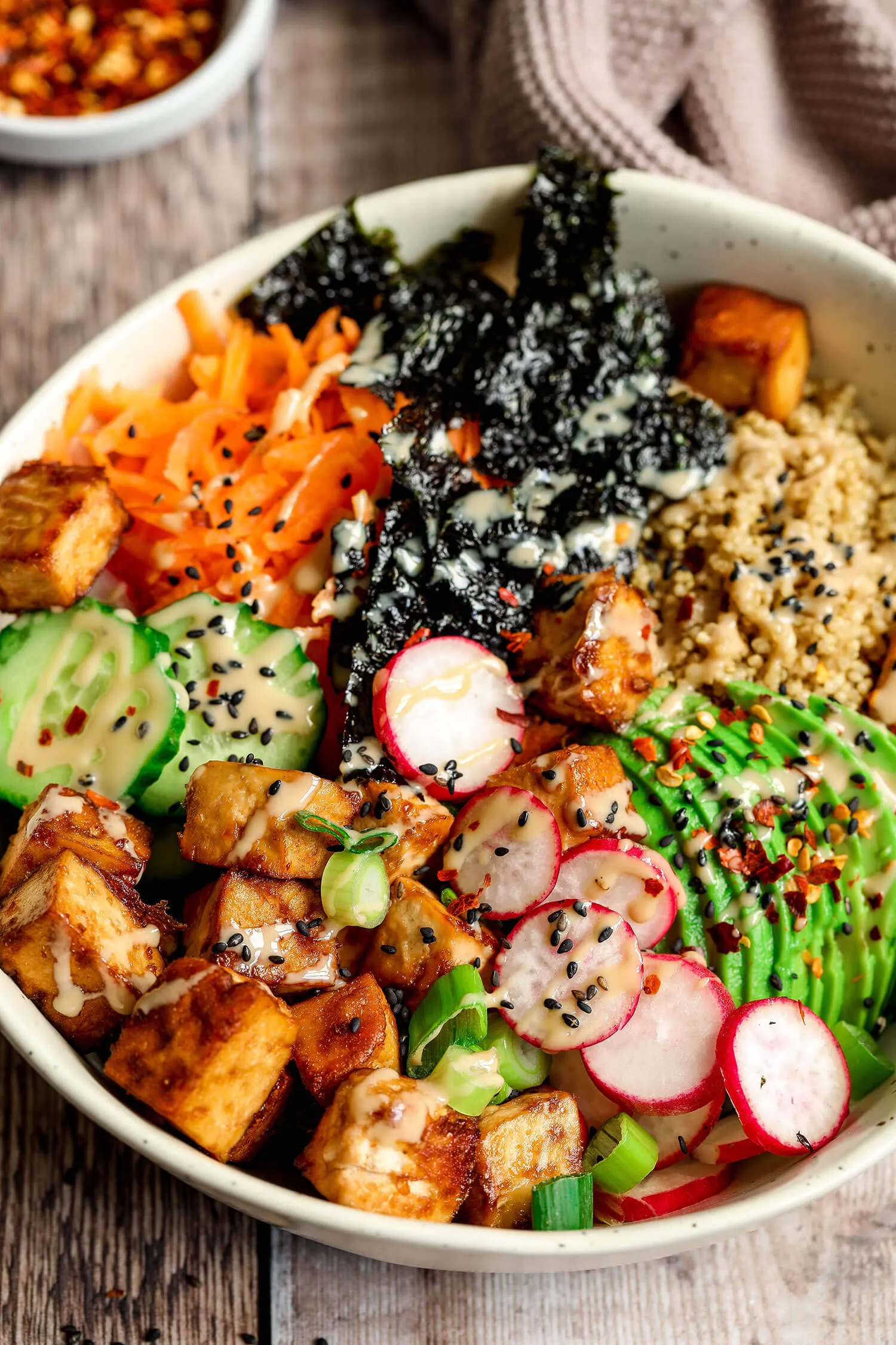 Tofu Quinoa Sushi Bowl