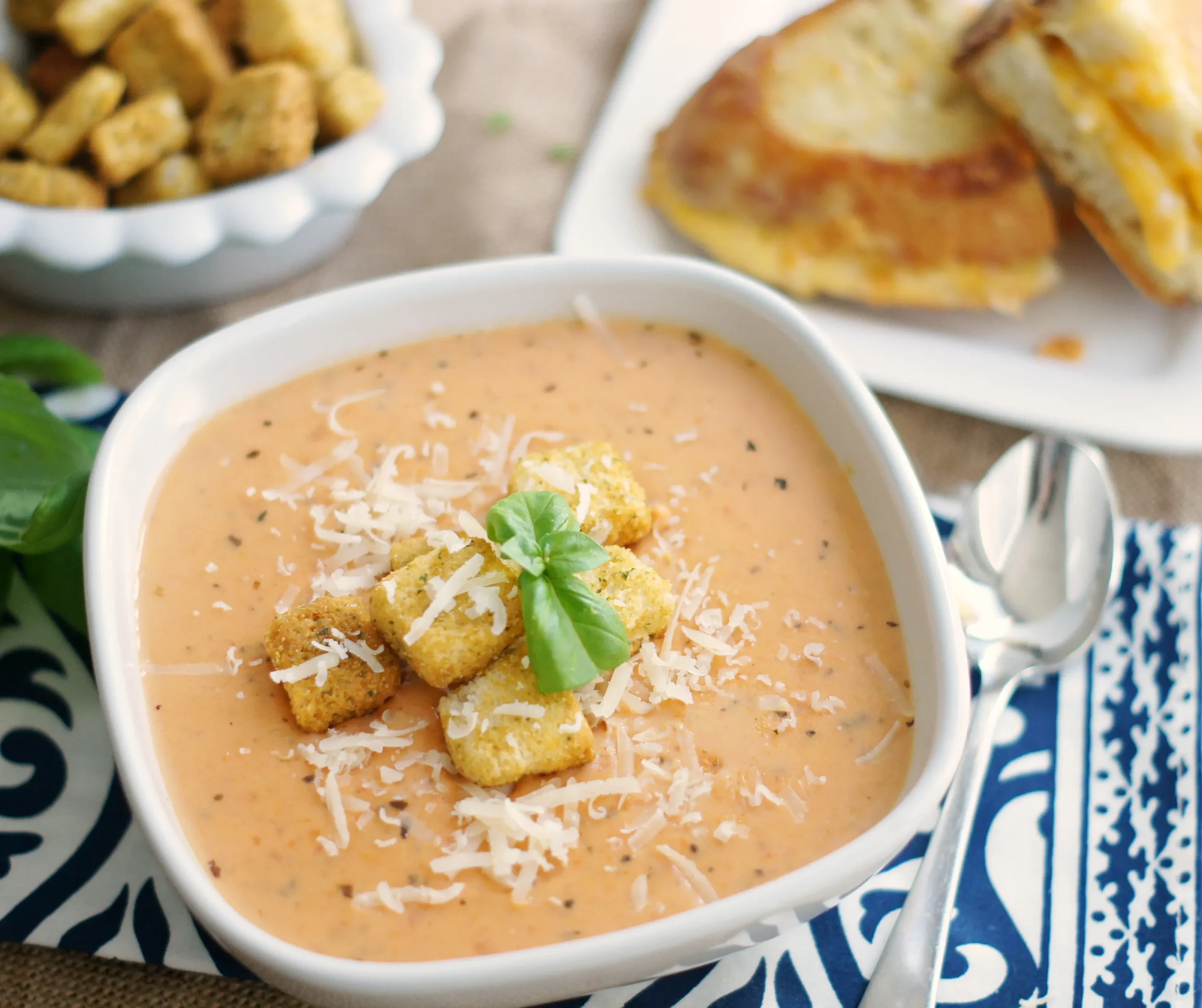 Tomato Basil Parmesan Soup