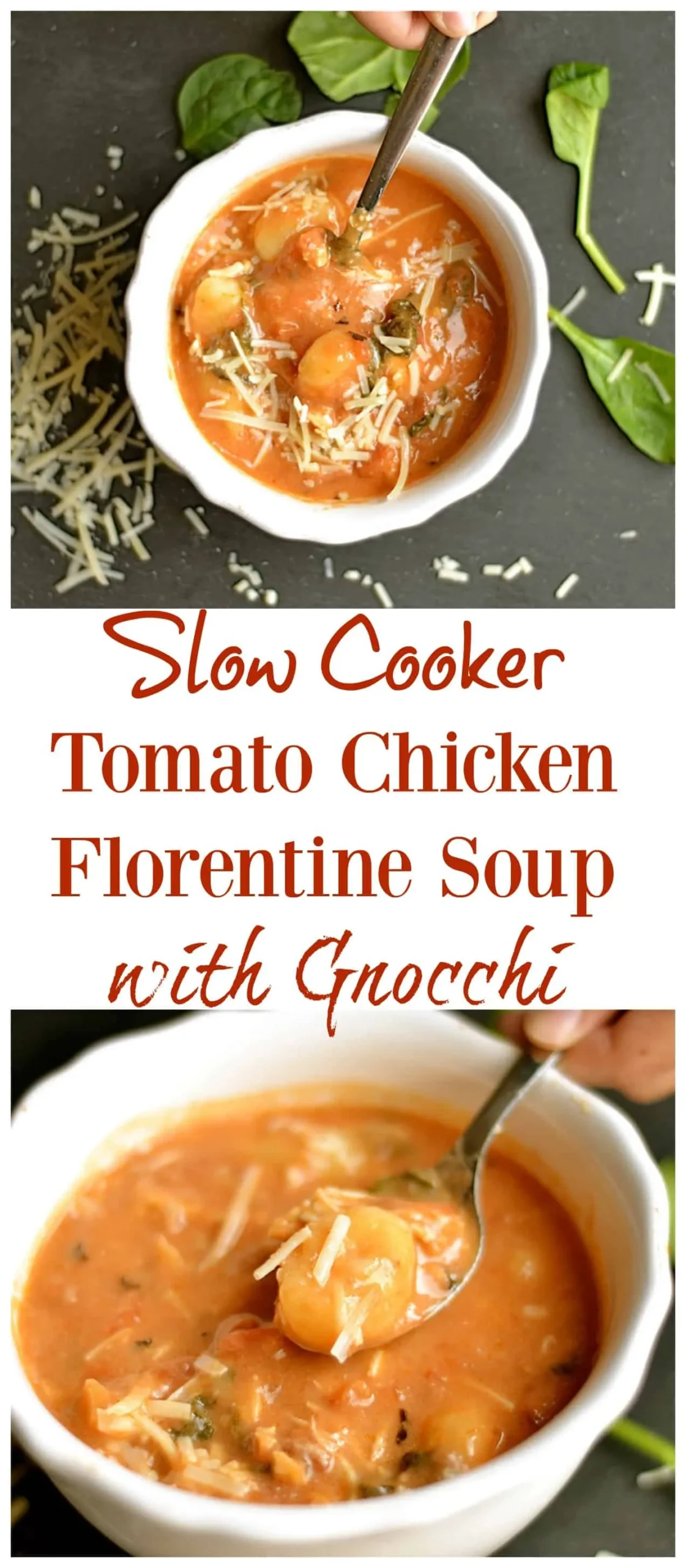 Tomato Florentine Soup with Roasted Chicken