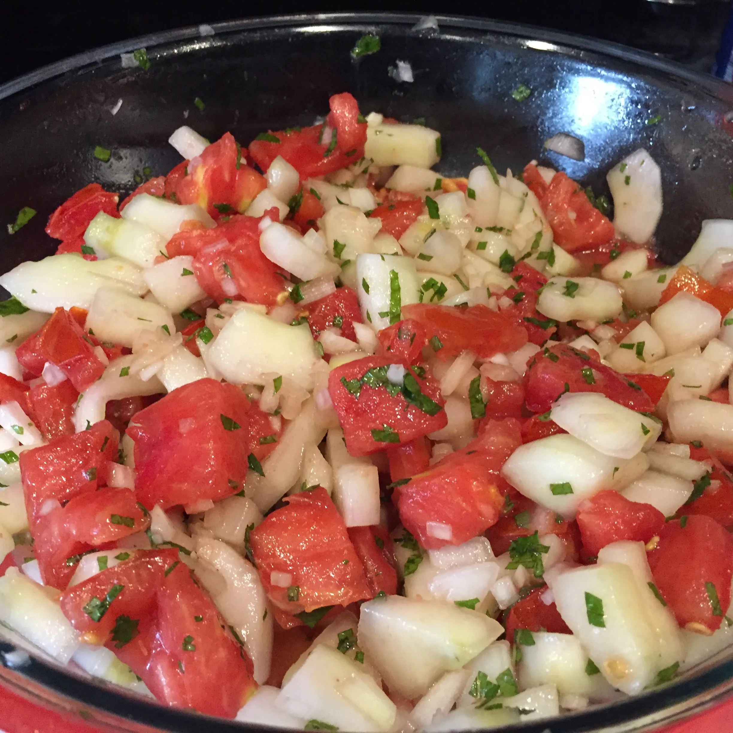 Tomato Mint and Red Onion Salad