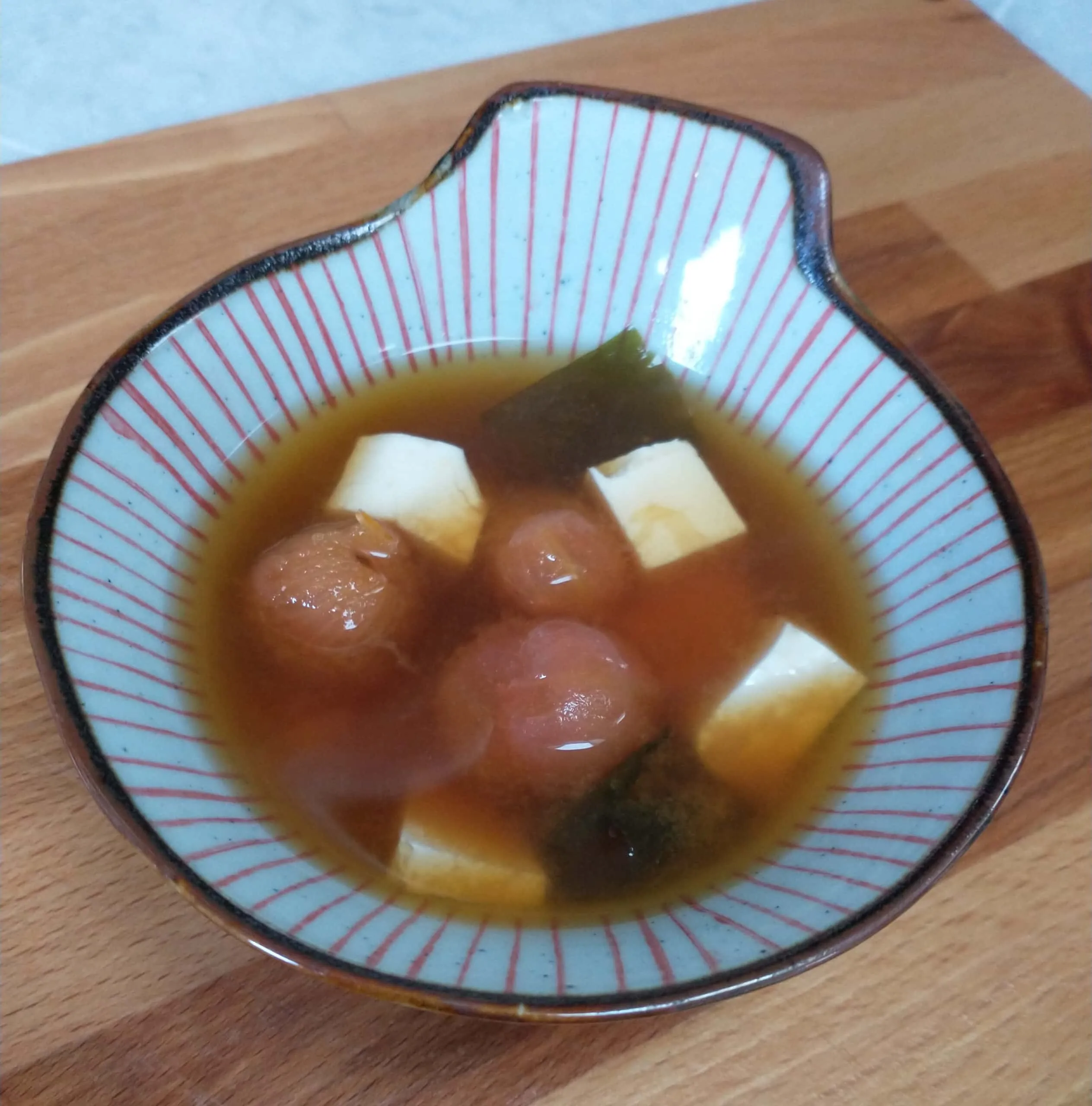 Tomato and Tofu Miso Soup