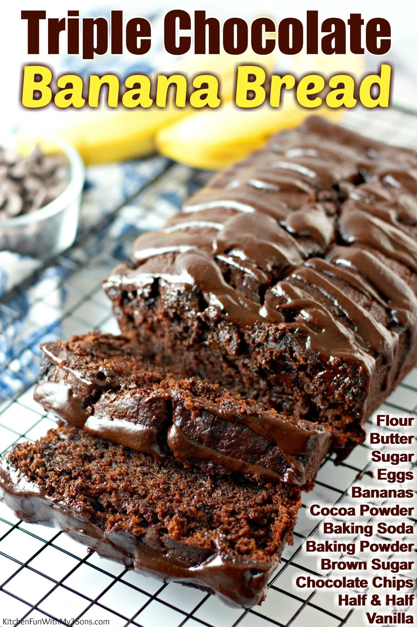 Triple Chocolate Banana Bread