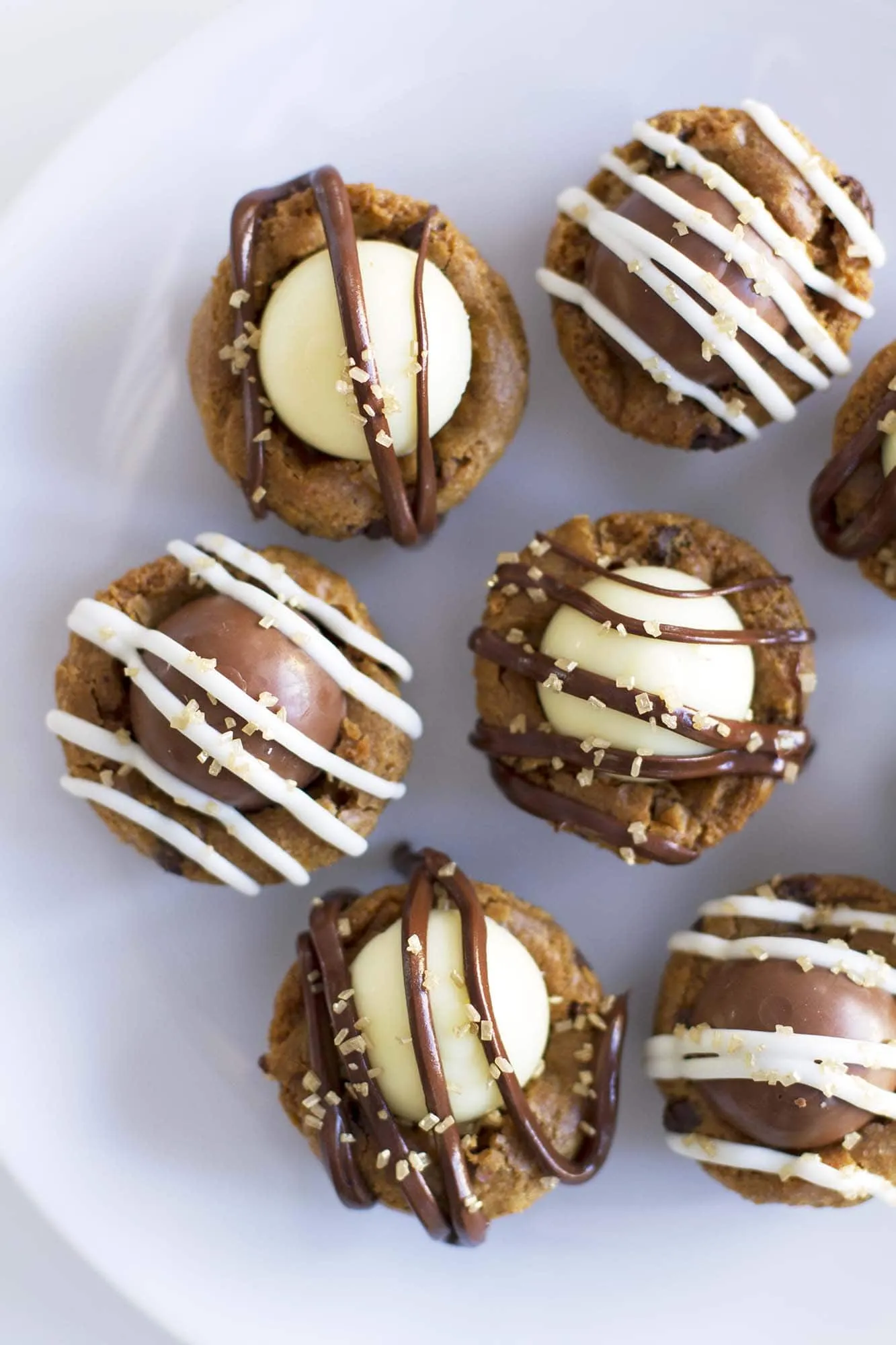 Truffle Stuffed Chocolate Chip Cookie Cups