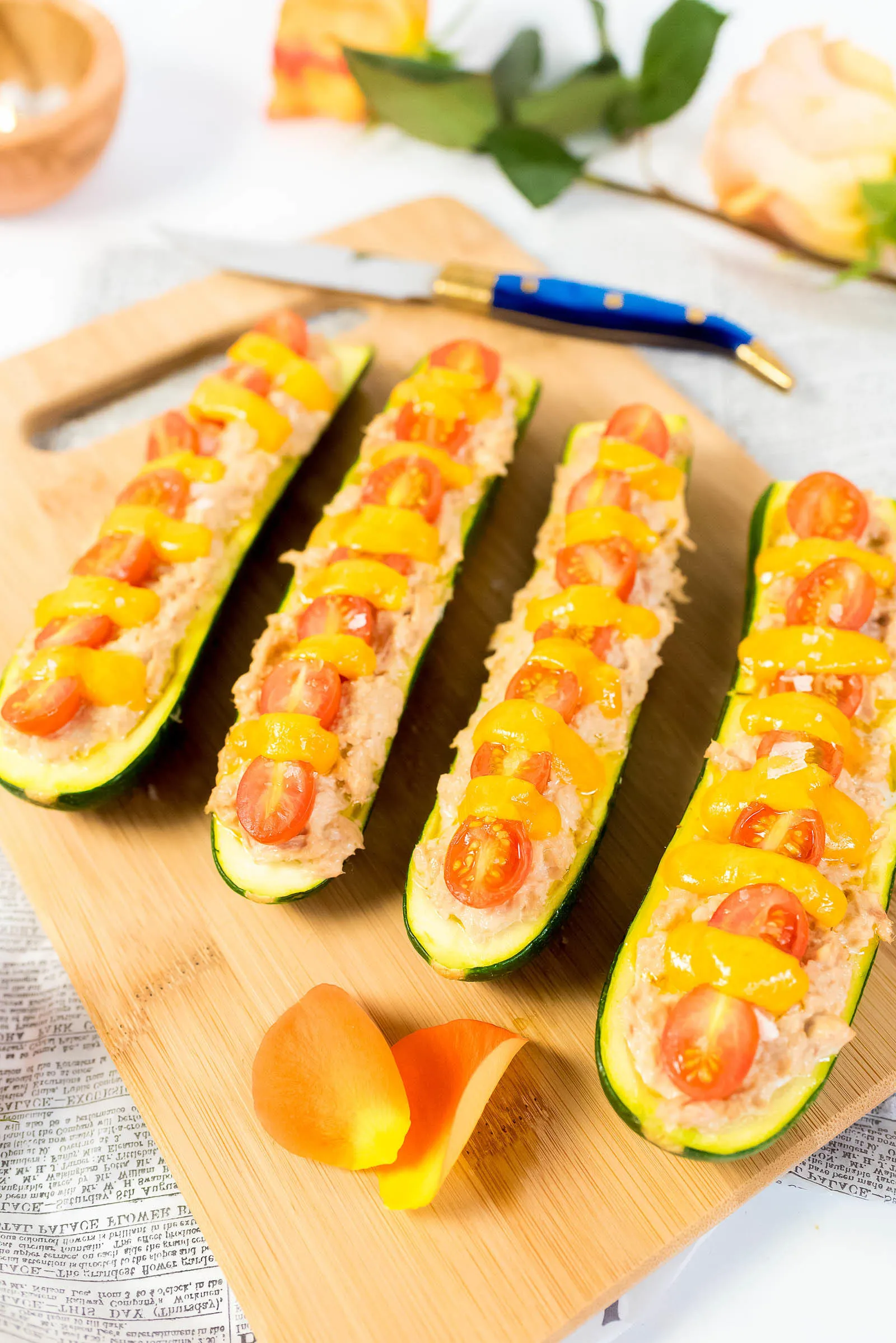 Tuna Melt Zucchini Boats