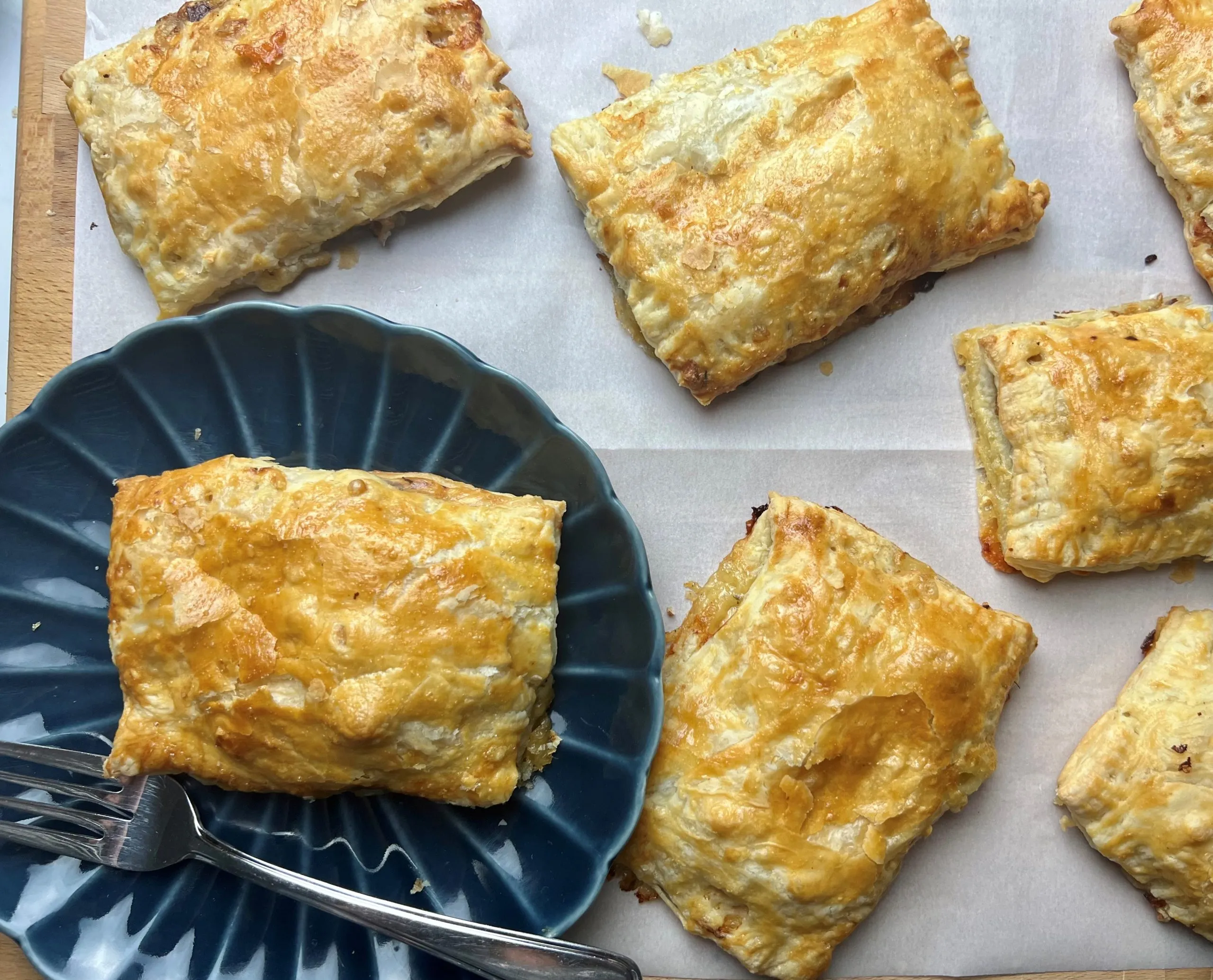 Turkey Brie Puff Pastry Pockets