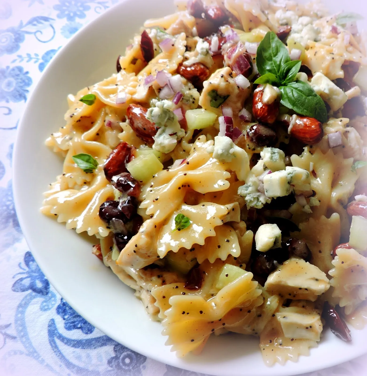 Turkey Sour Cherry Almond Pasta Salad