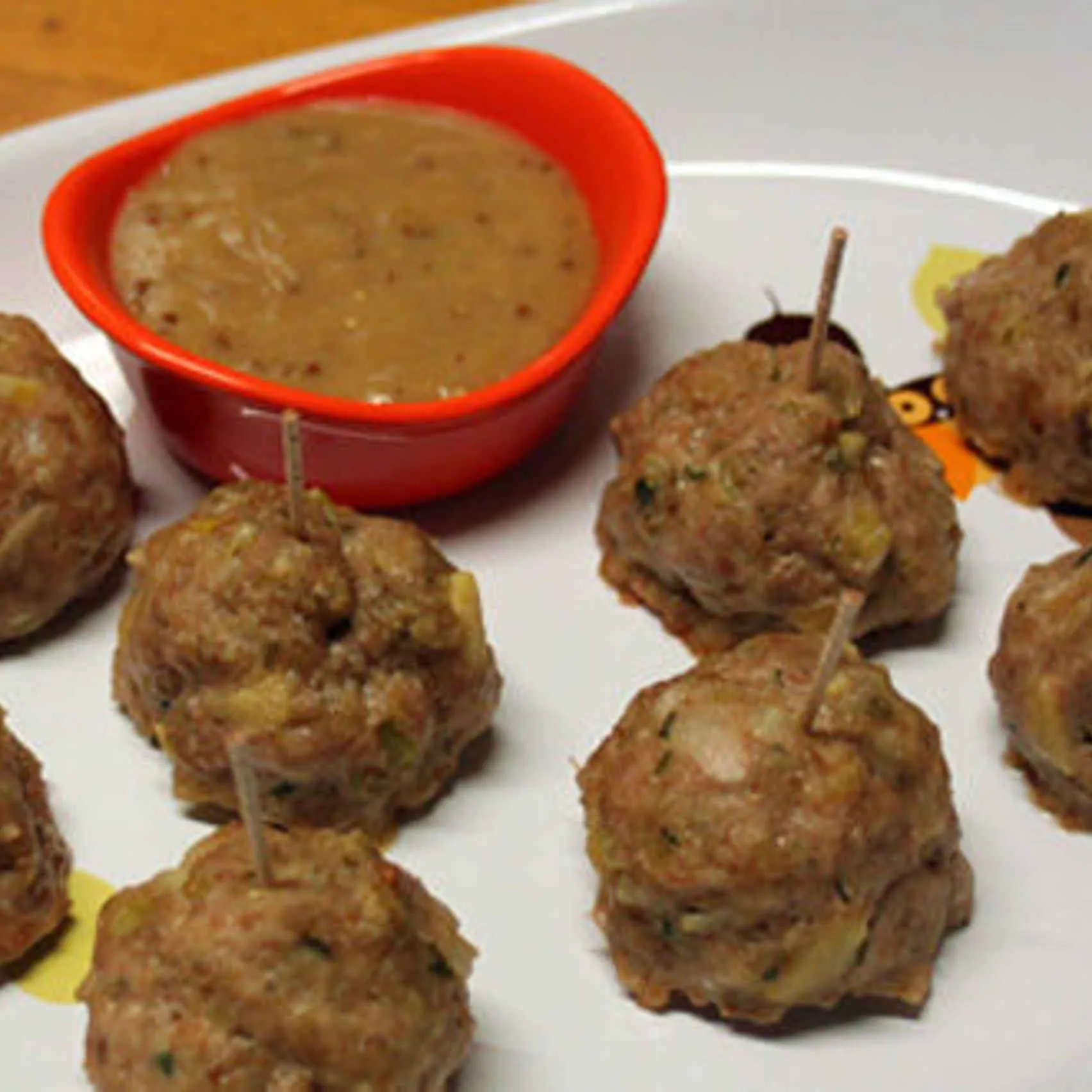 Turkey and Bacon Meatballs with Maple Dijon Gravy