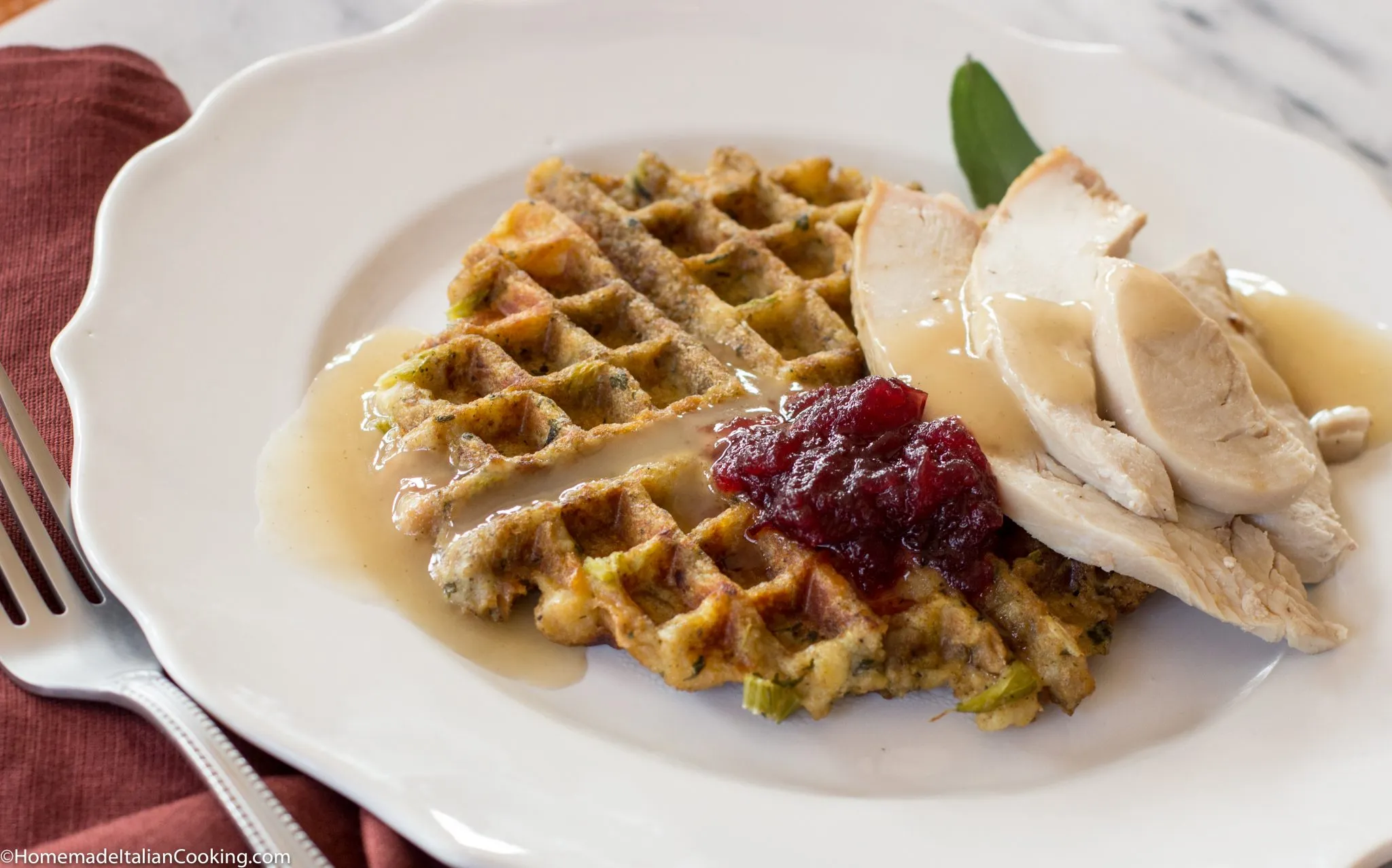 Turkey and Waffles That's Waffled Stuffing