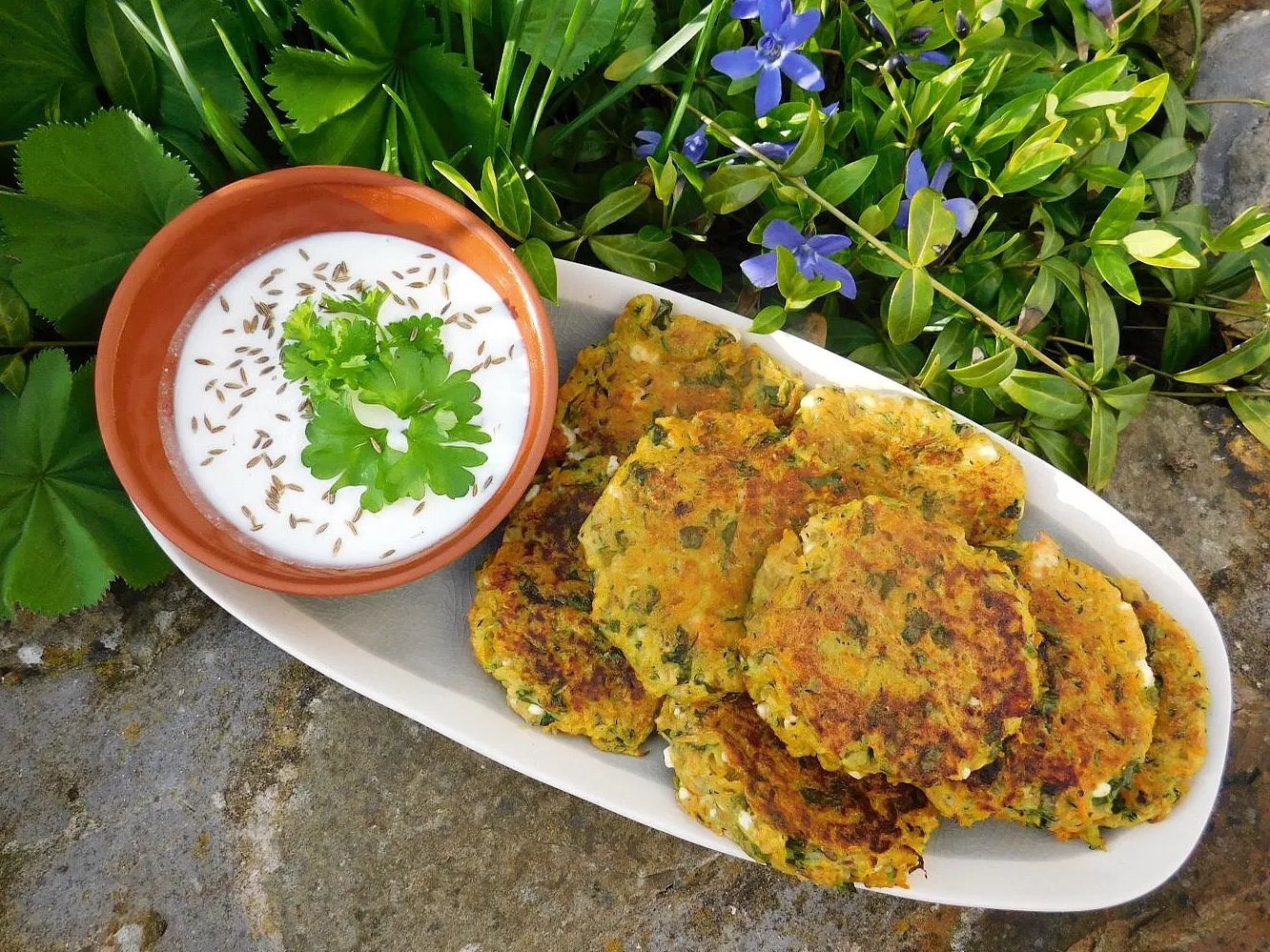 Turkish Spiced Feta Carrot Fritters