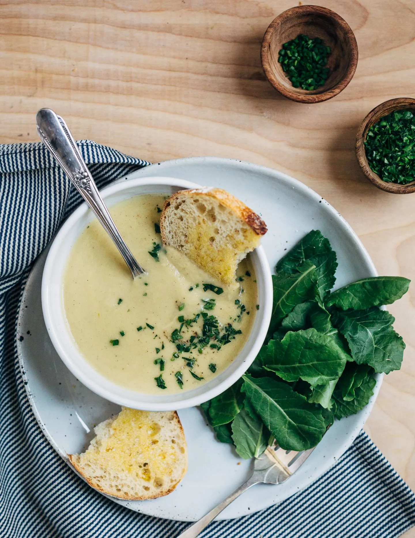 Turnip Soup with Gruyere Croutons