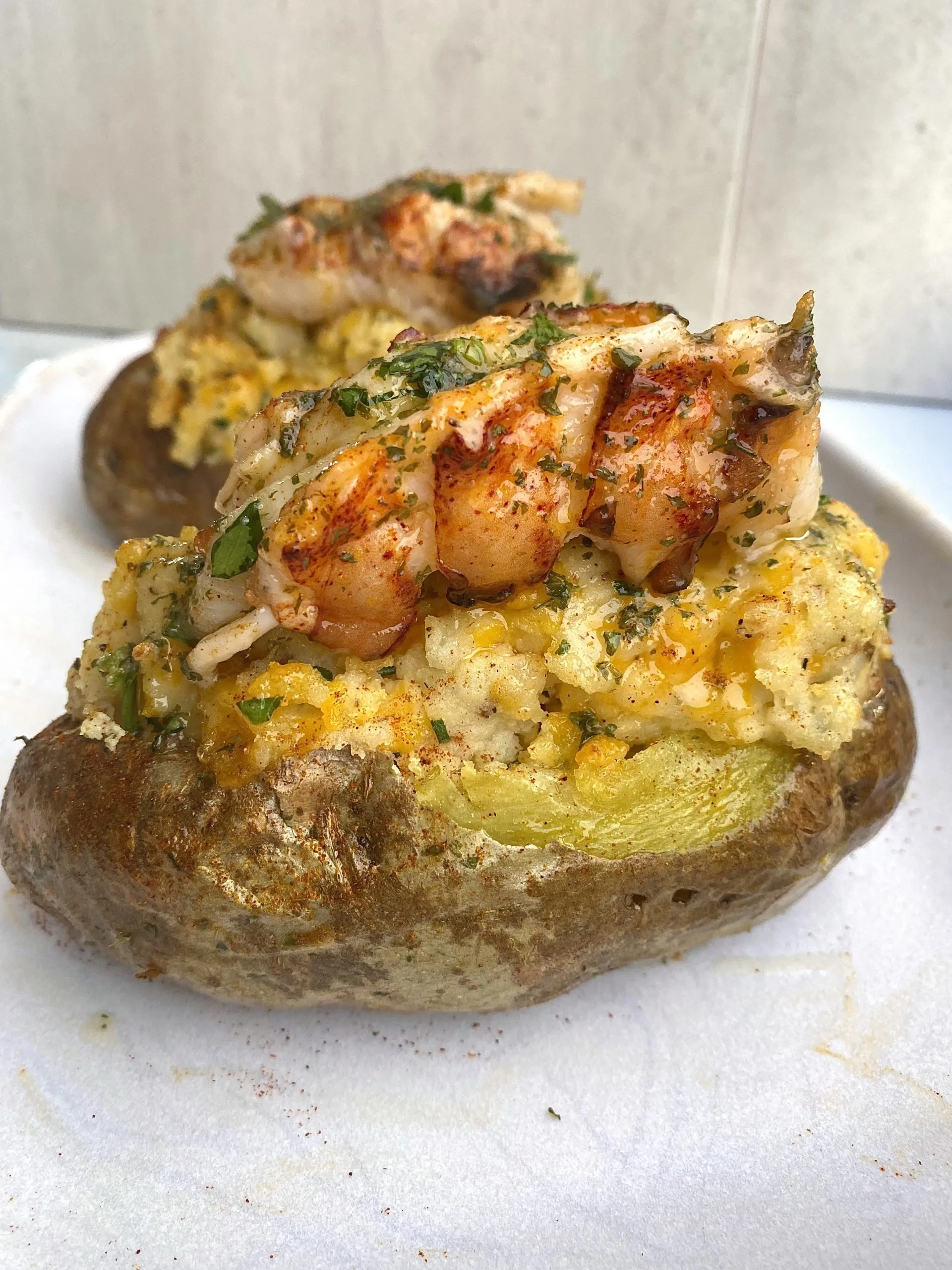Twice Baked Potatoes with Lobster