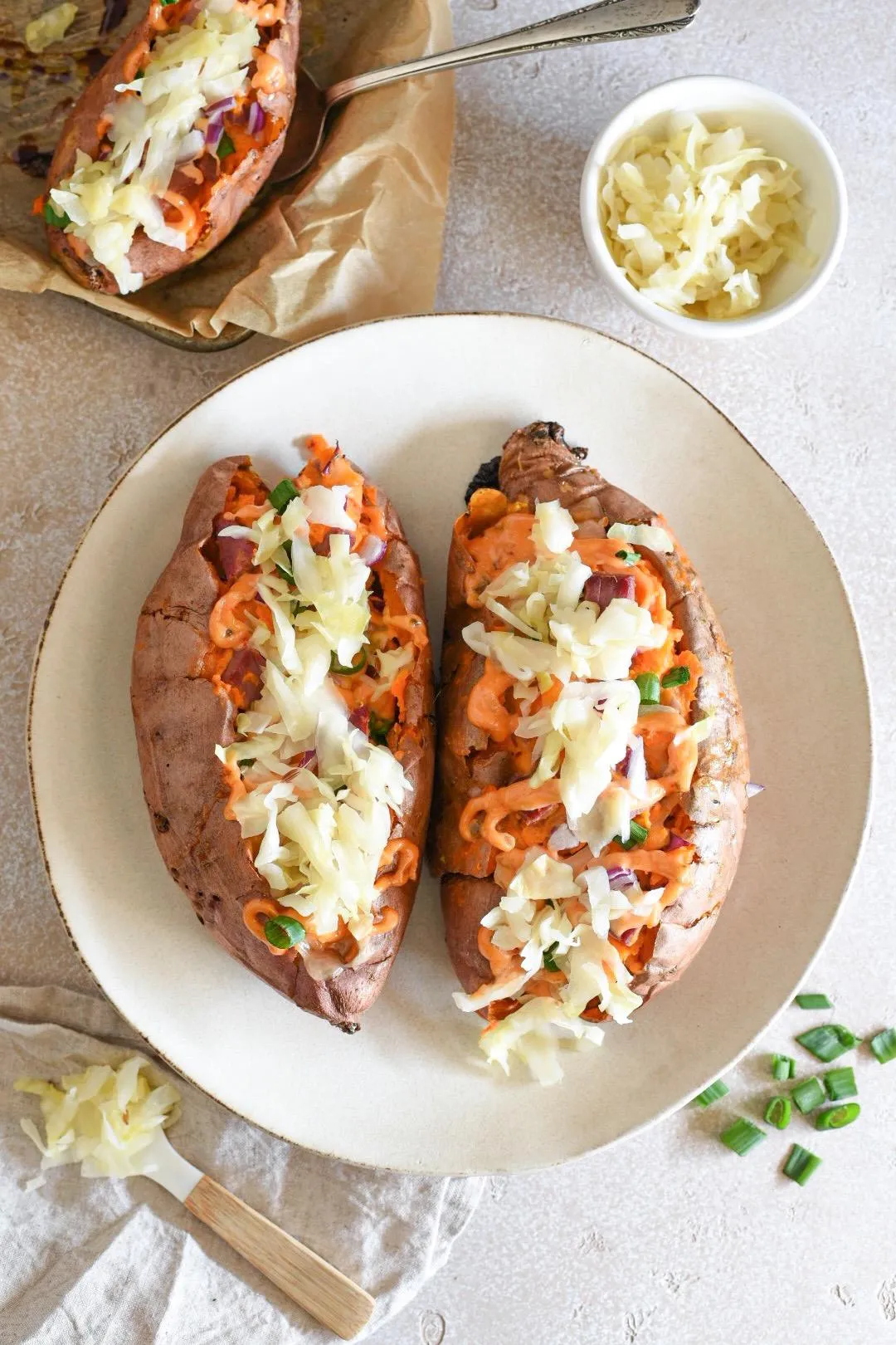 Twice Baked Stuffed Reuben Potatoes