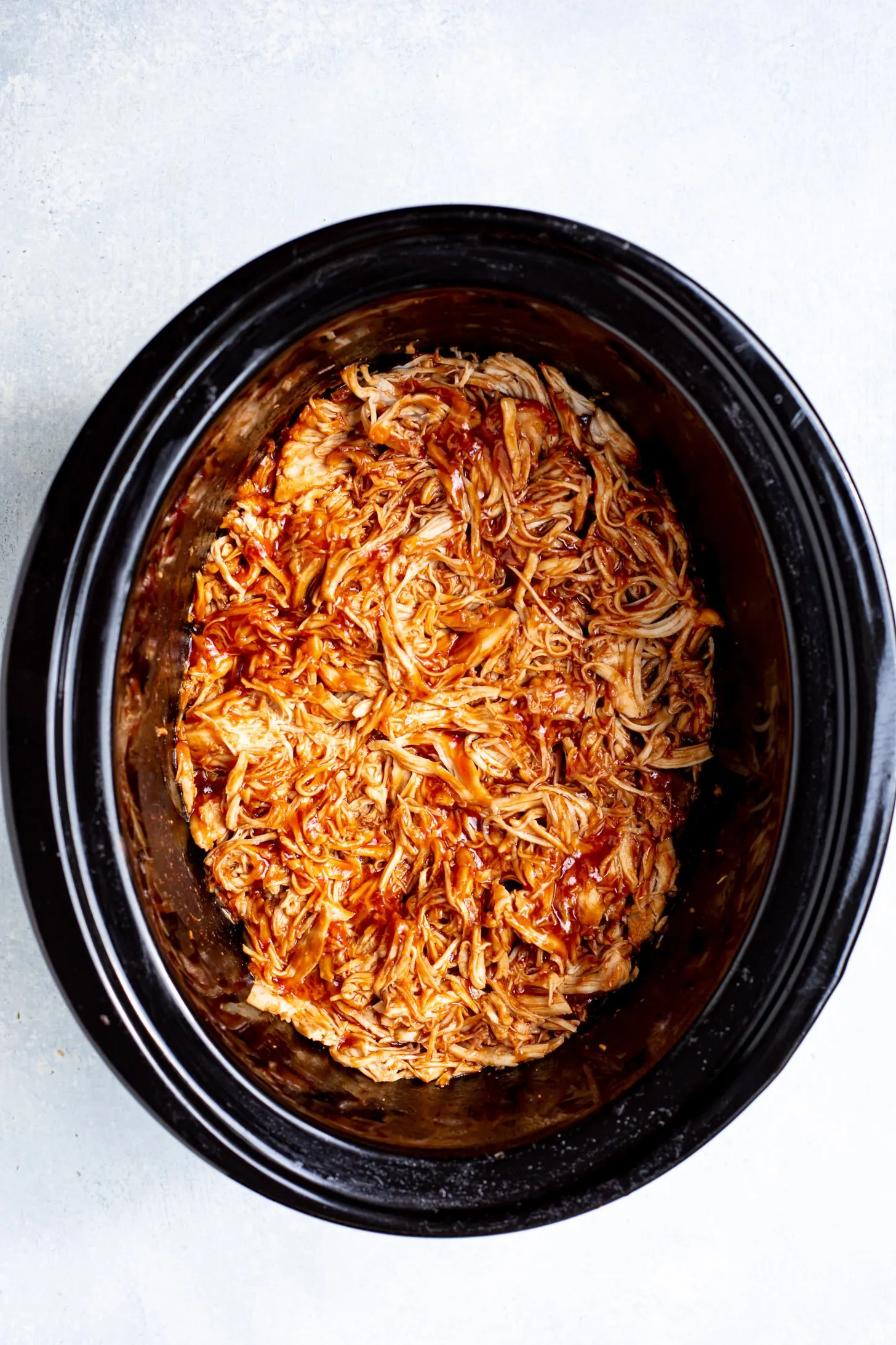 Two Ingredient Slow Cooker BBQ Chicken