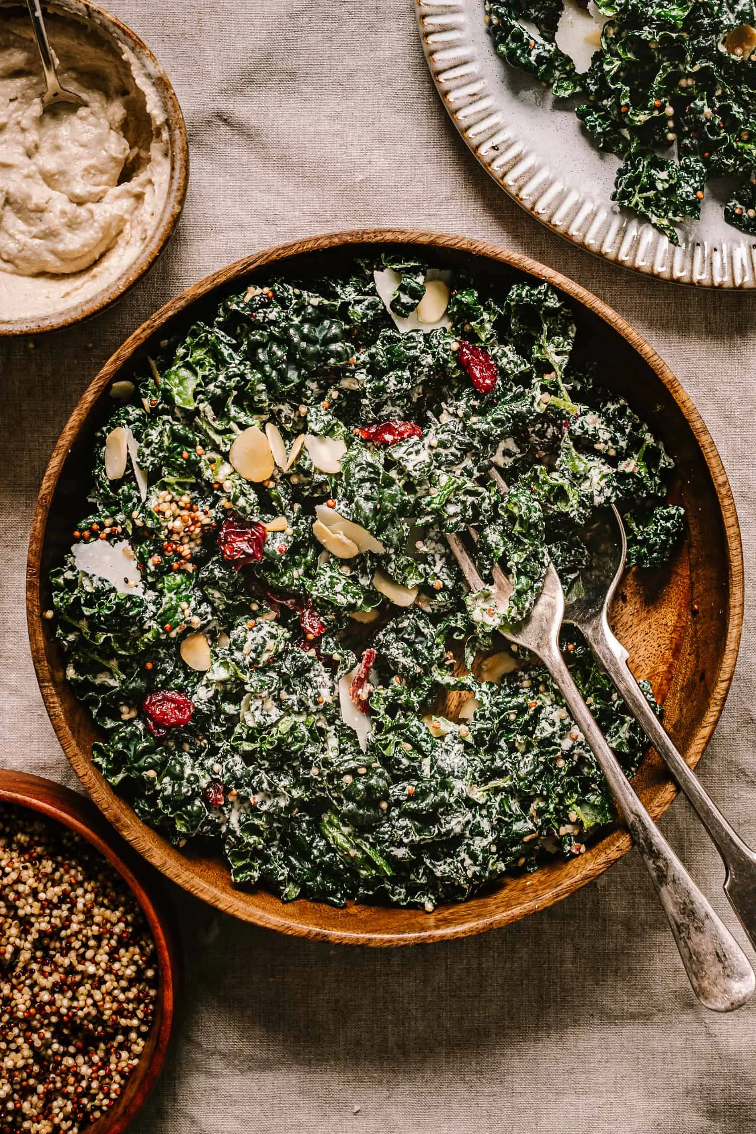 Ultimate Kale Salad with Creamy Tahini Lemon Dressing
