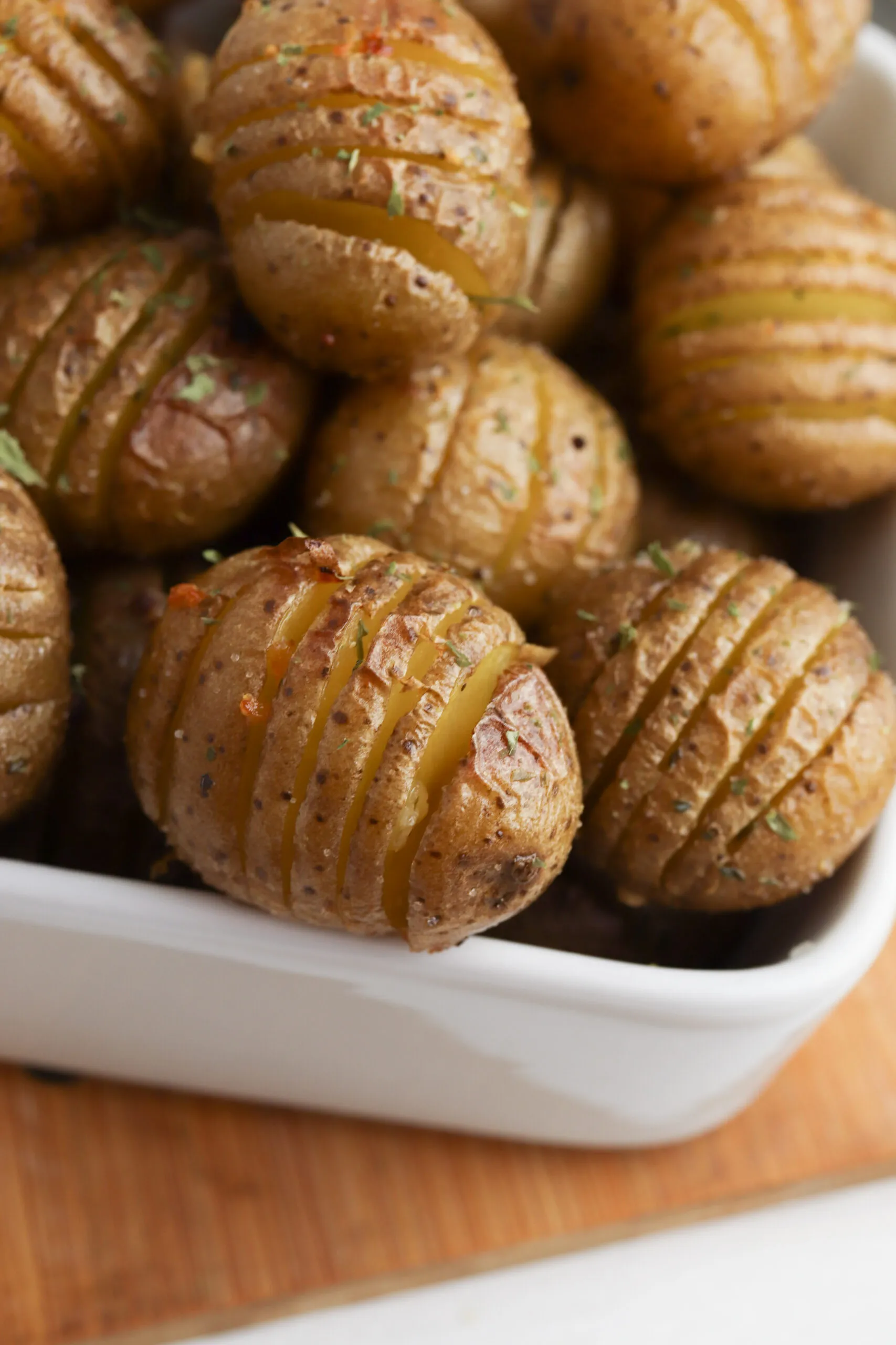 Valentine's Day Side Dish Baby Hasselback Potatoes