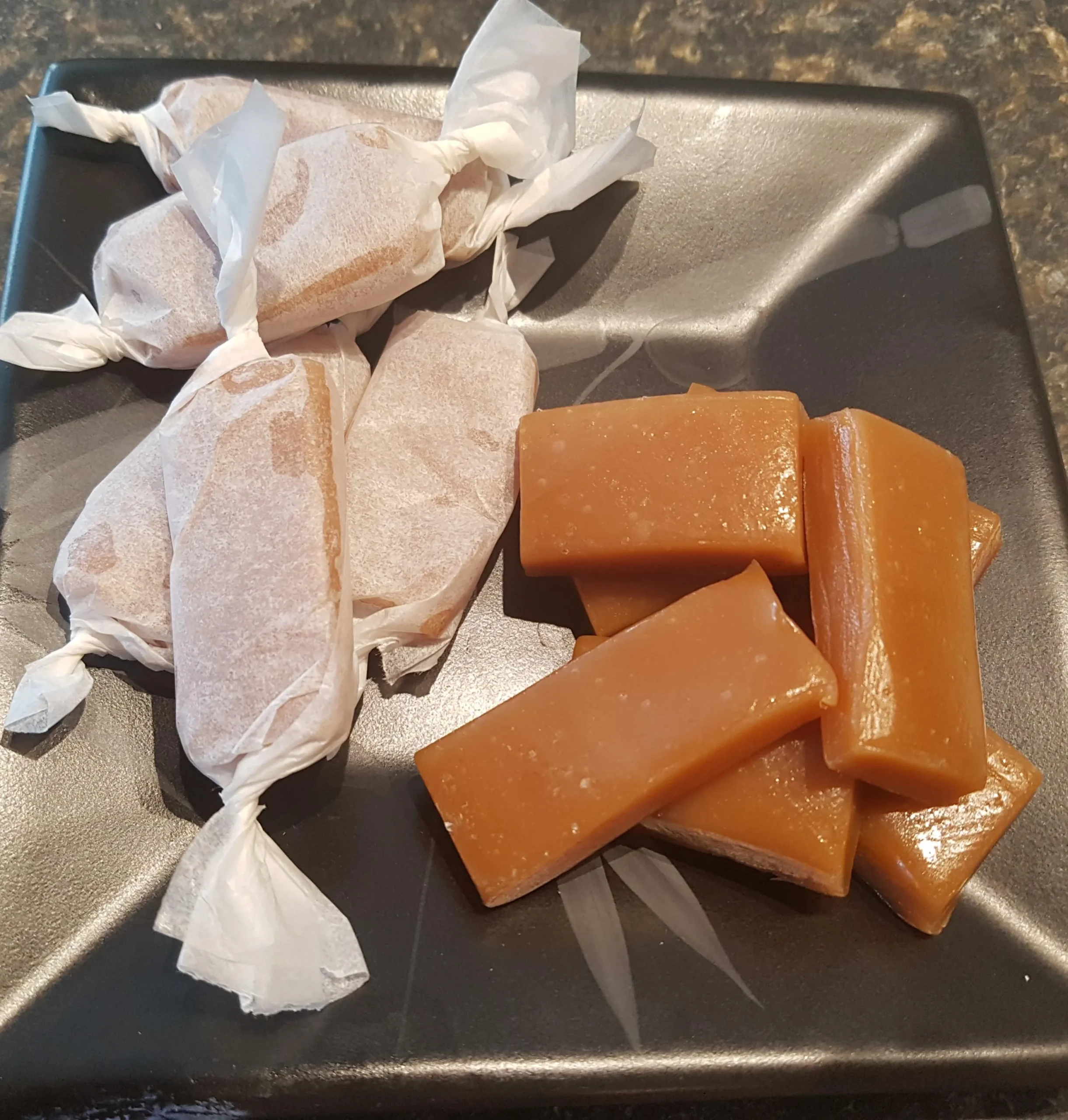 Vanilla Malt Toffee Triangles with Sea Salt