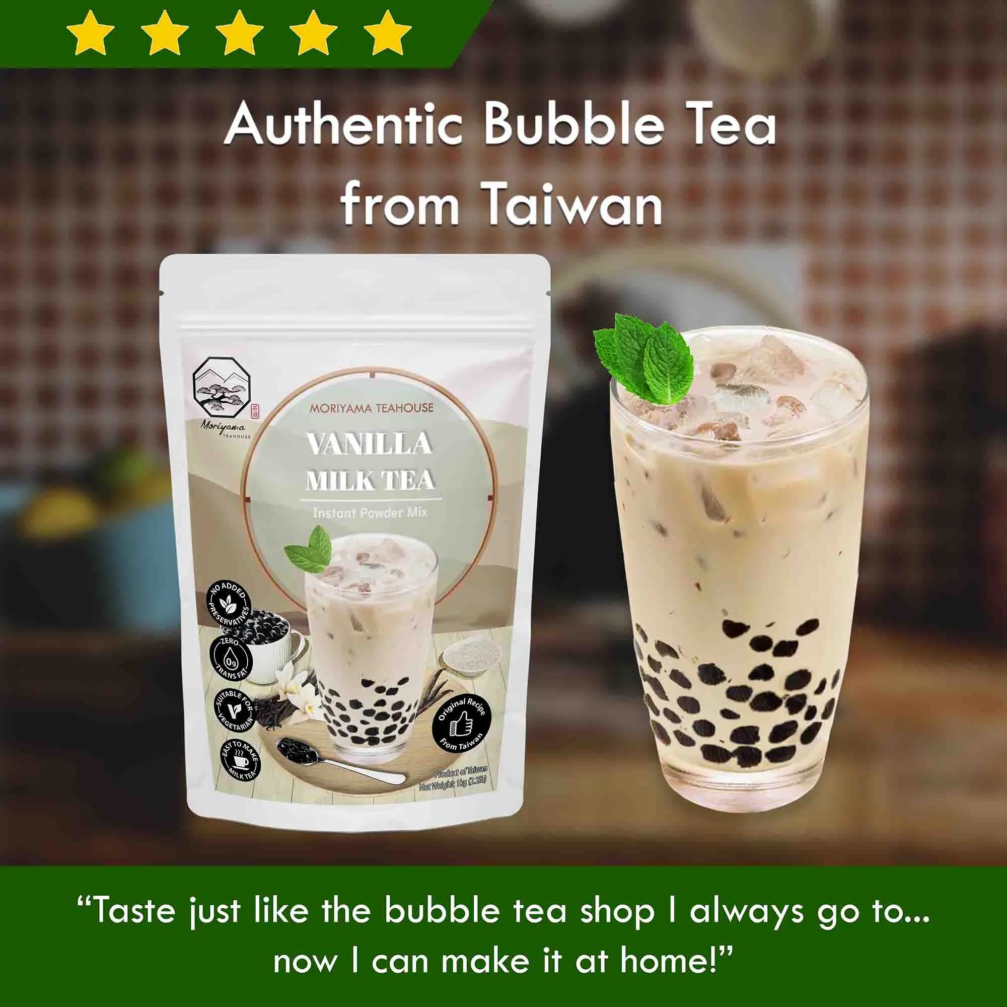 Vanilla Milk Tea Bubble Tea