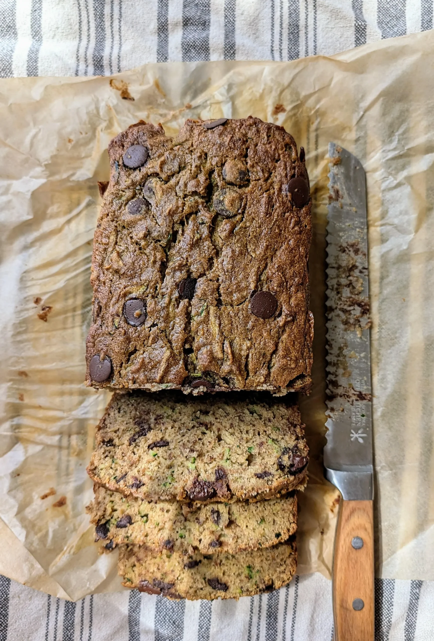 Vanilla Scented Zucchini Date Bread