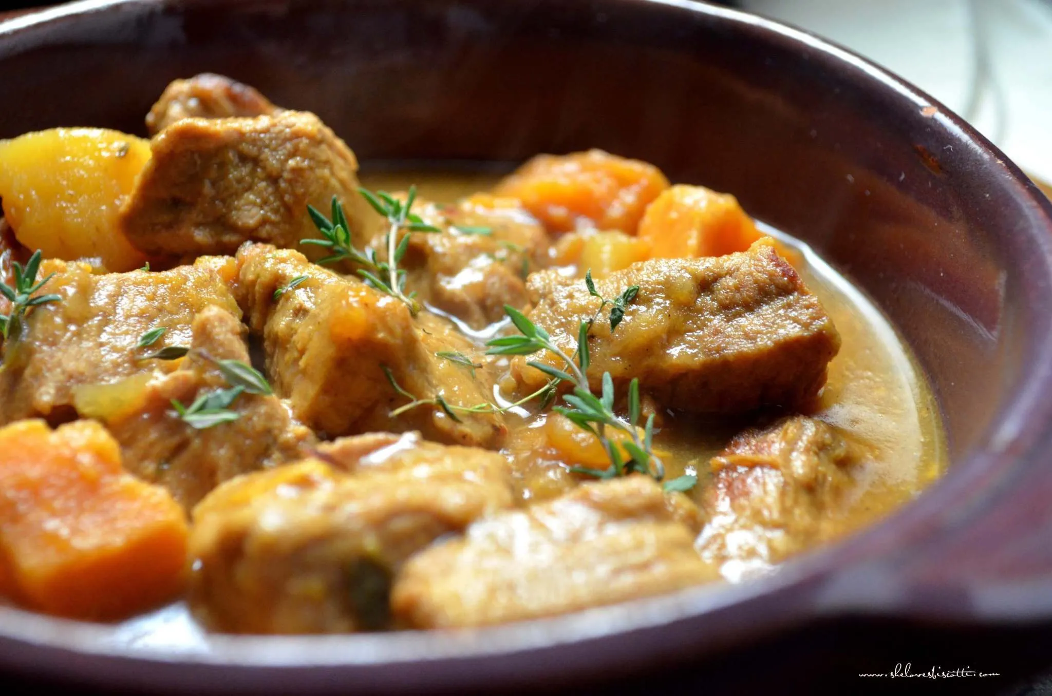 Veal Stew with Wine, Zest, and Thyme