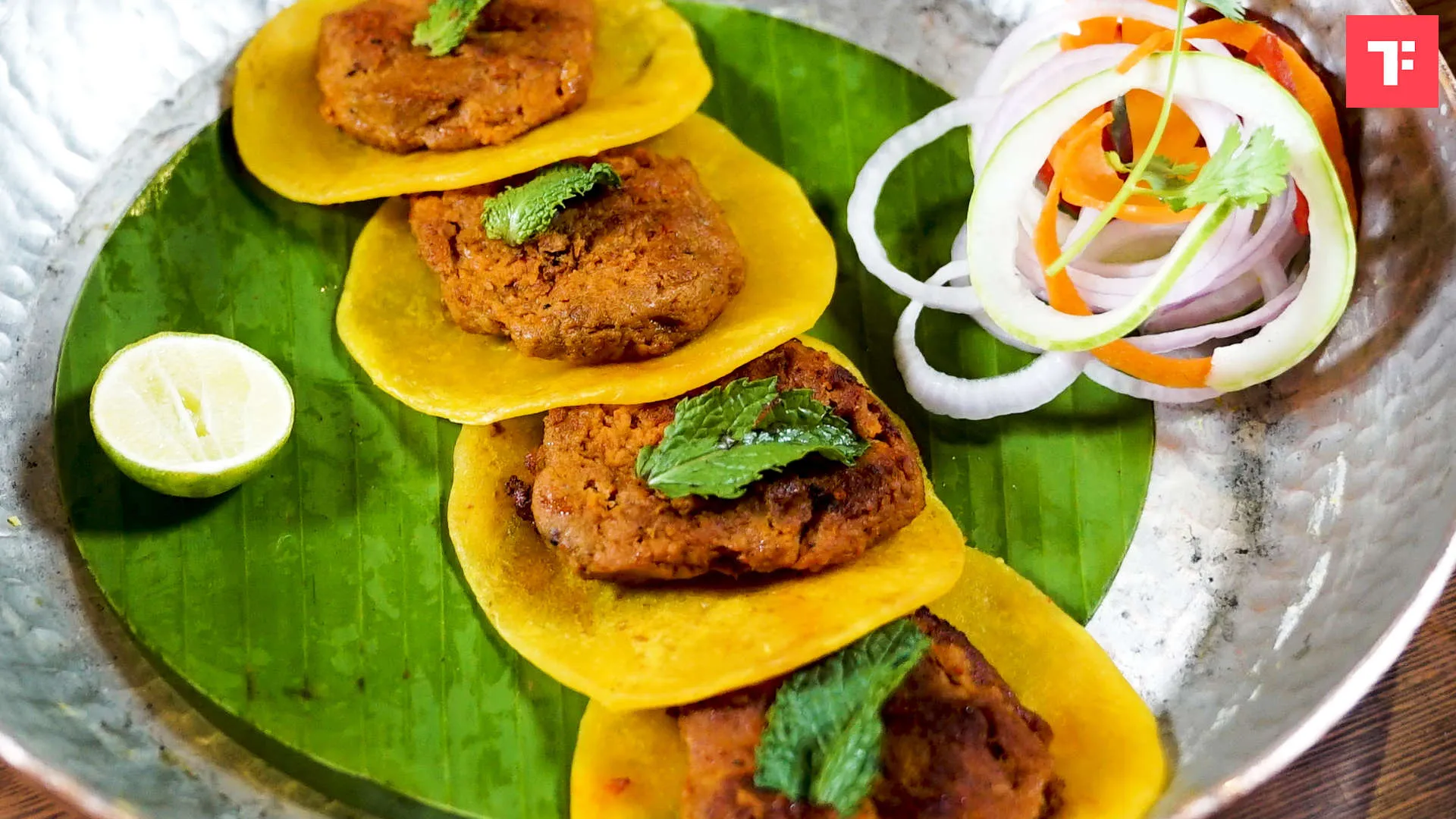 Veg Galouti Kebab with Ulte Tawe Ka Paratha
