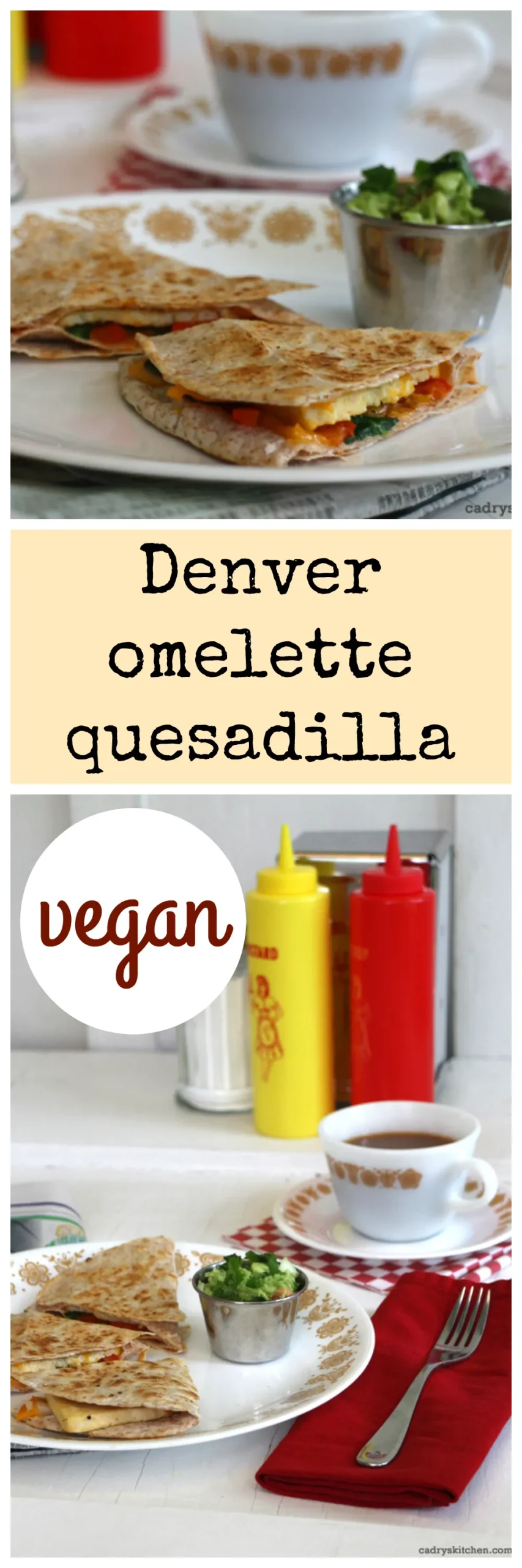 Vegan Breakfast Denver Omelette Quesadilla